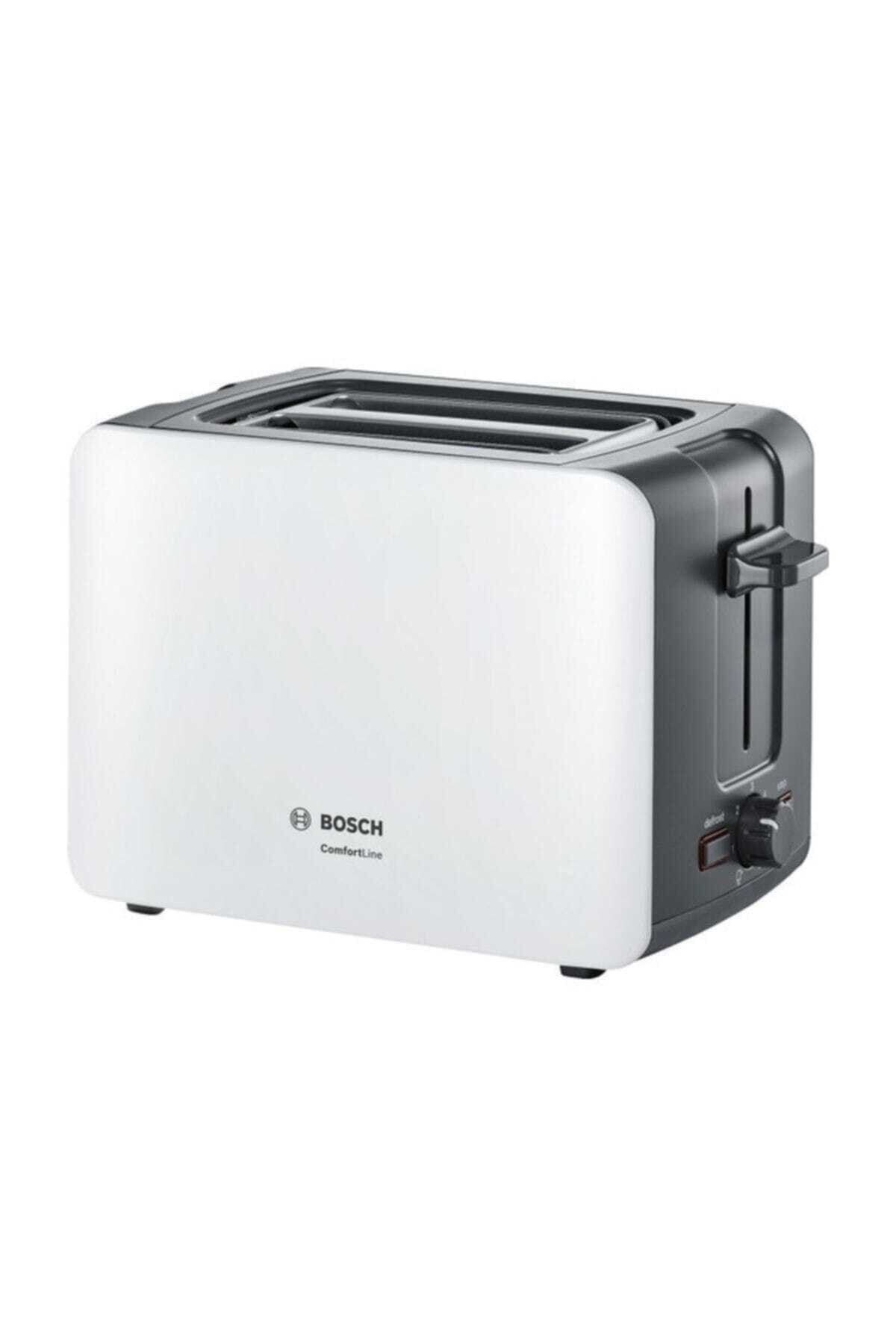 Bosch TAT6A111 Kompakt Ekmek Kızartma Makinesi Beyaz / Koyu Gri