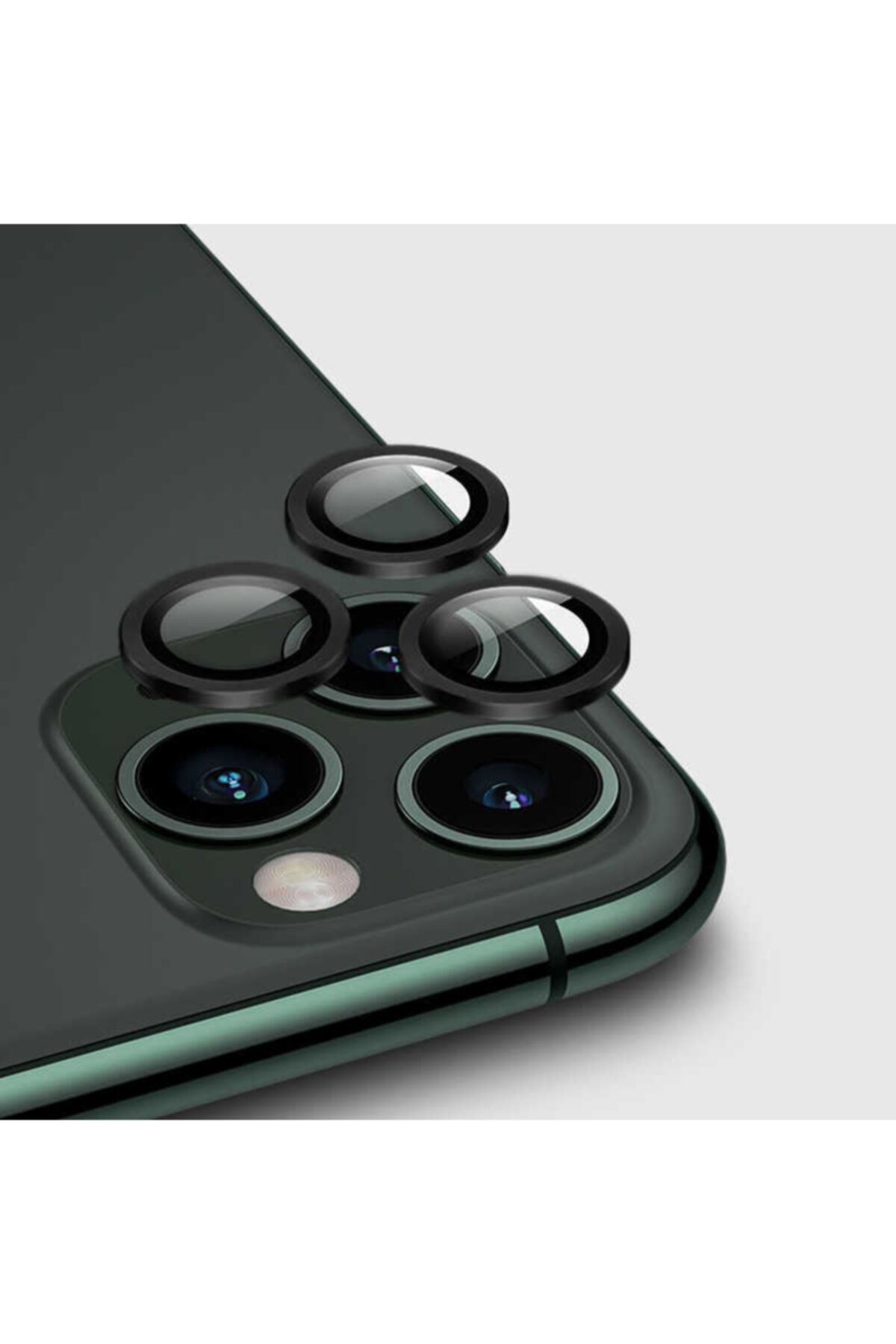 PiyasaSepeti Iphone 12 Mini 5.4'' Metal Çerçeveli Kamera Koruma Lensi Siyah