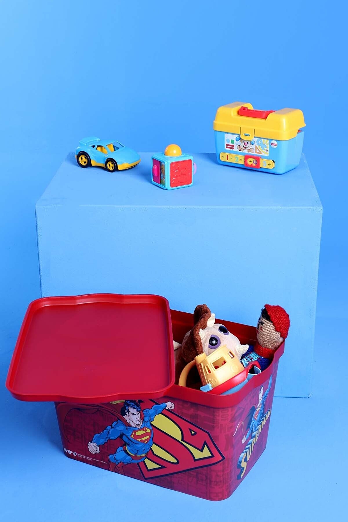 Tuffex Superman Lisanslı Keep Saklama Kutusu - Plastik Çocuk Oyuncak Saklama Kutusu