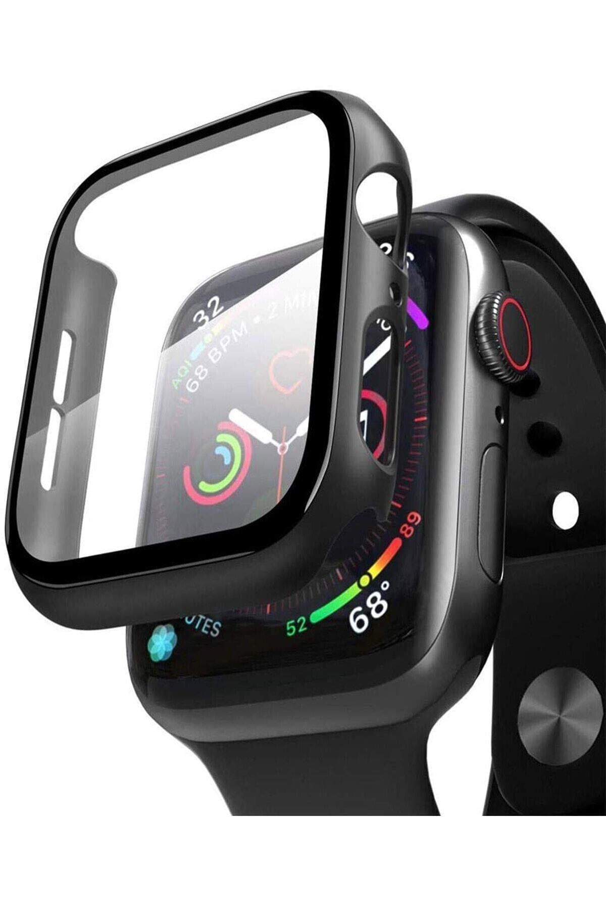 TahTicMer Apple Watch 40mm Tpu Çerçeveli Ekran Koruyuculu Ön Çerçeve Kılıf Hediyeli