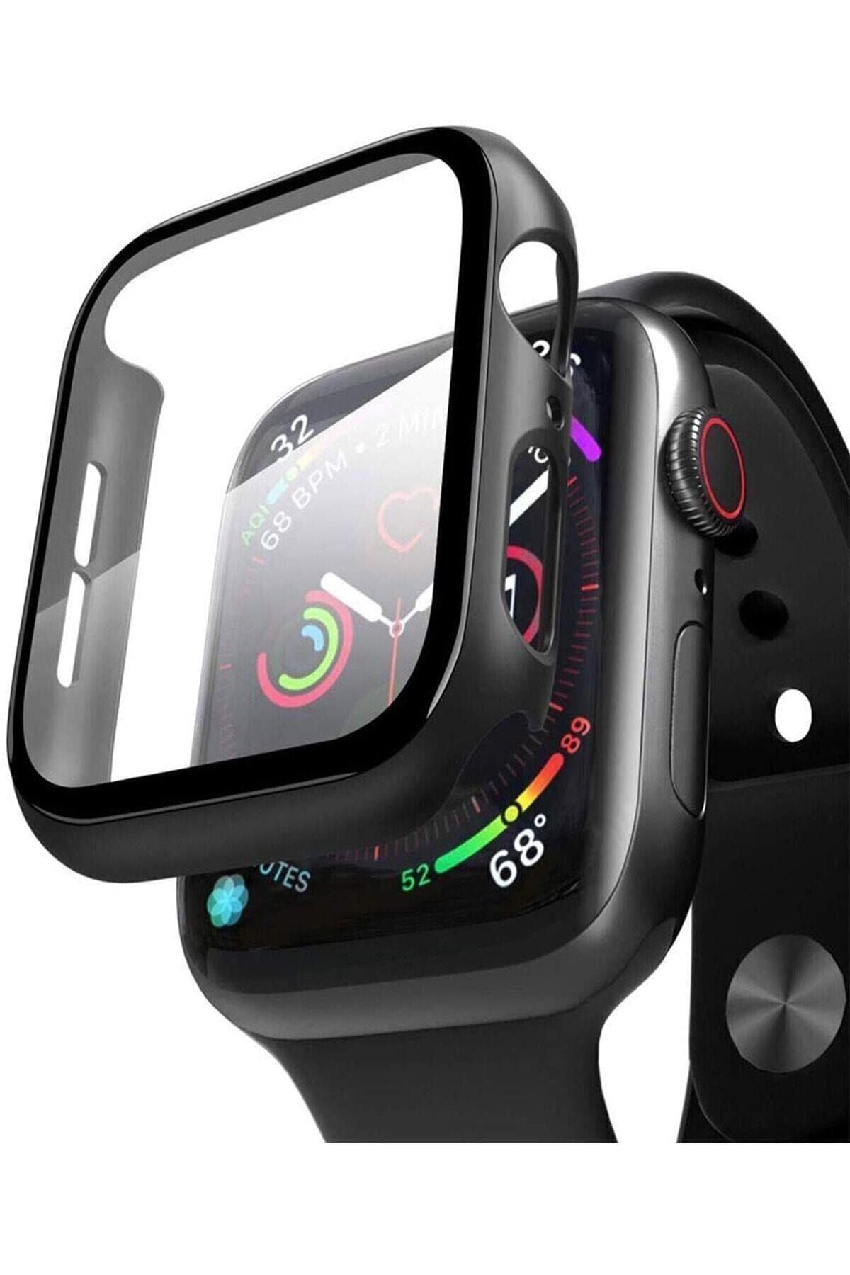 TahTicMer Apple Watch 42mm Tpu Çerçeveli Ekran Koruyuculu Ön Çerçeve Kılıf Hediyeli