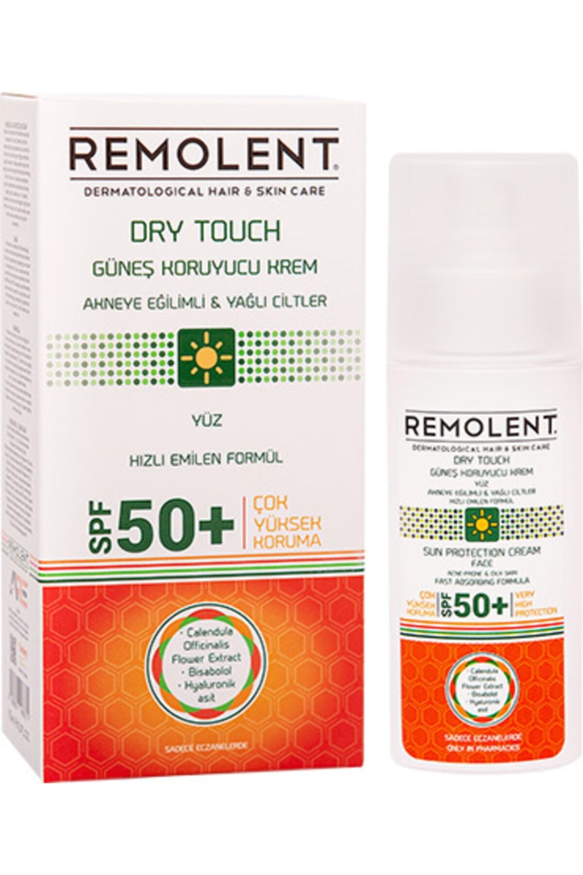 Remolent - Dry Touch Güneş Kremi Akneye Eğilimli Ve Yağlı Ciltler Için Spf 50+