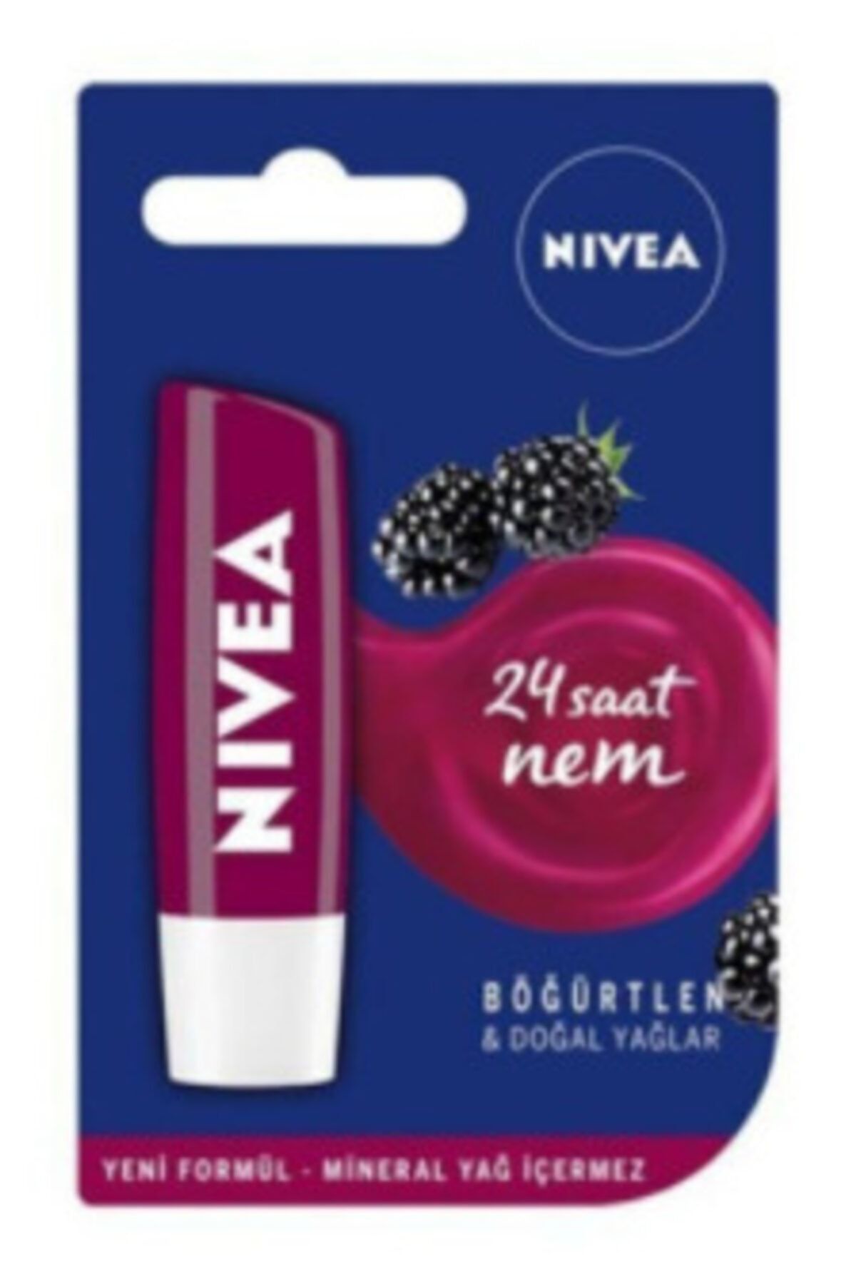 NIVEA Lipstick Böğürtlen Dudak Kremi 4.8 Gr