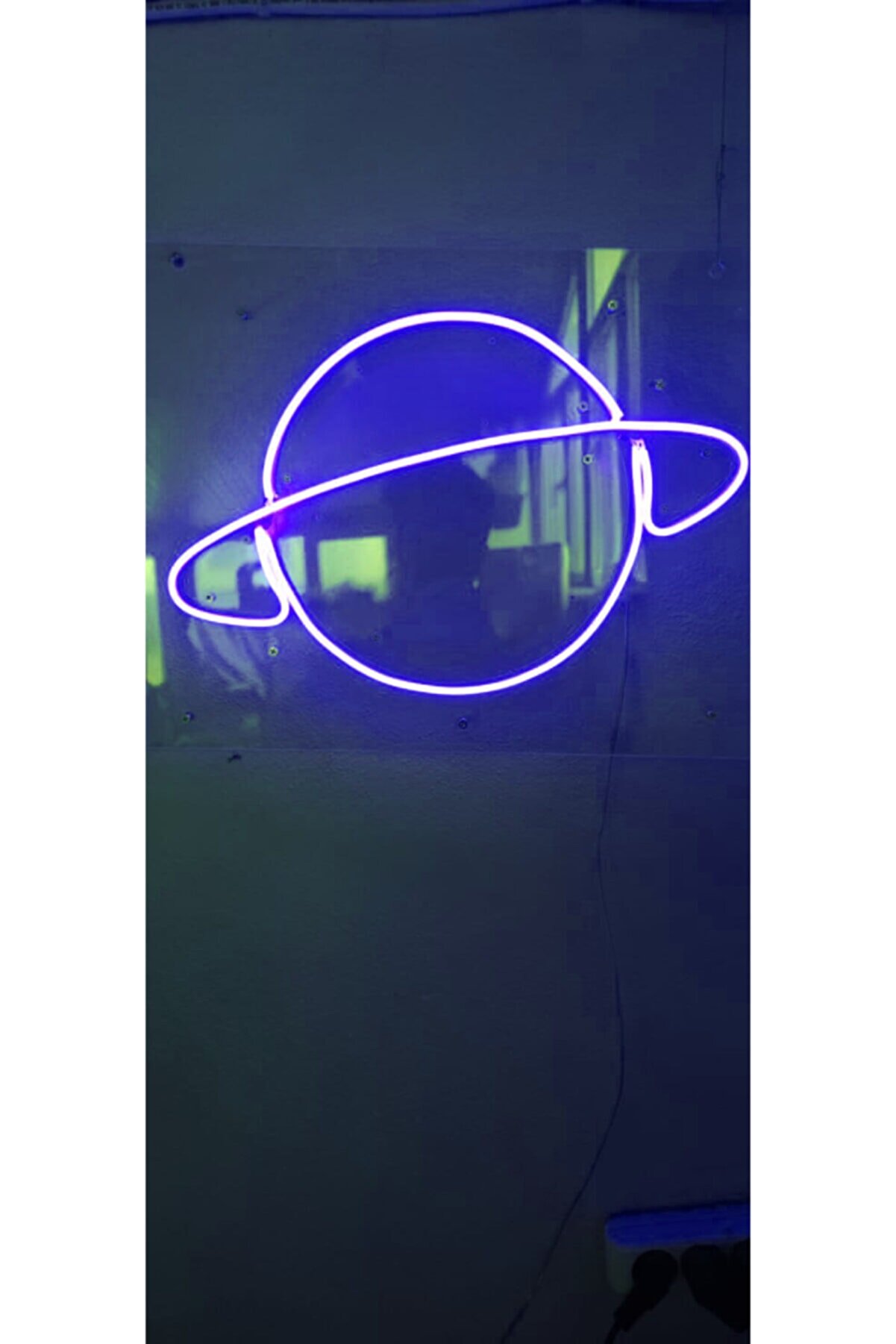 dekoraven Satürn Neon Şekiller Işaret Neon Led Dekoratif Duvar dekoraven Satürn Neon Şekiller Işaret Neon Led Dekoratif Duvar