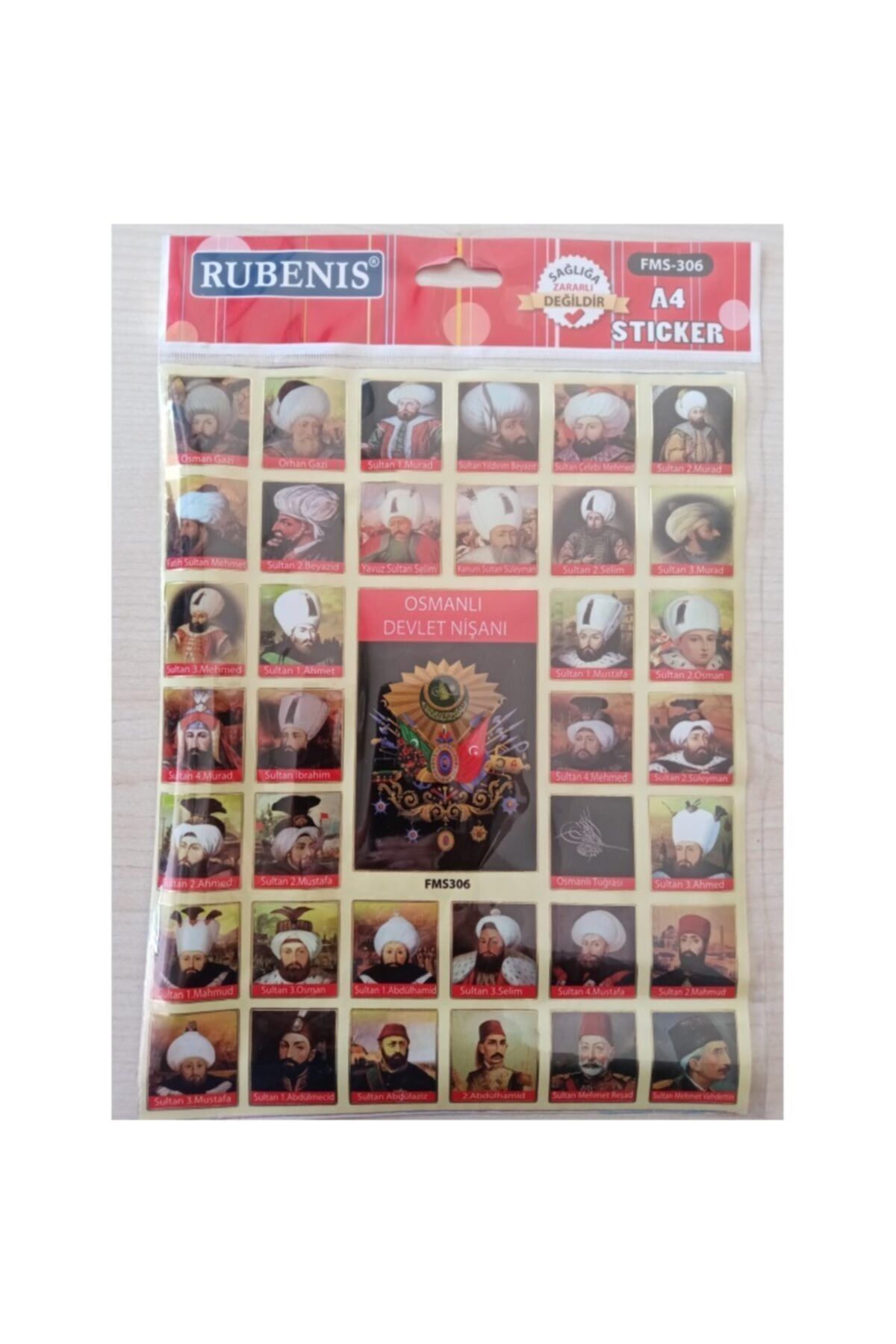 Rubenis Sticker Osmanlı Padişahları 1 Adet