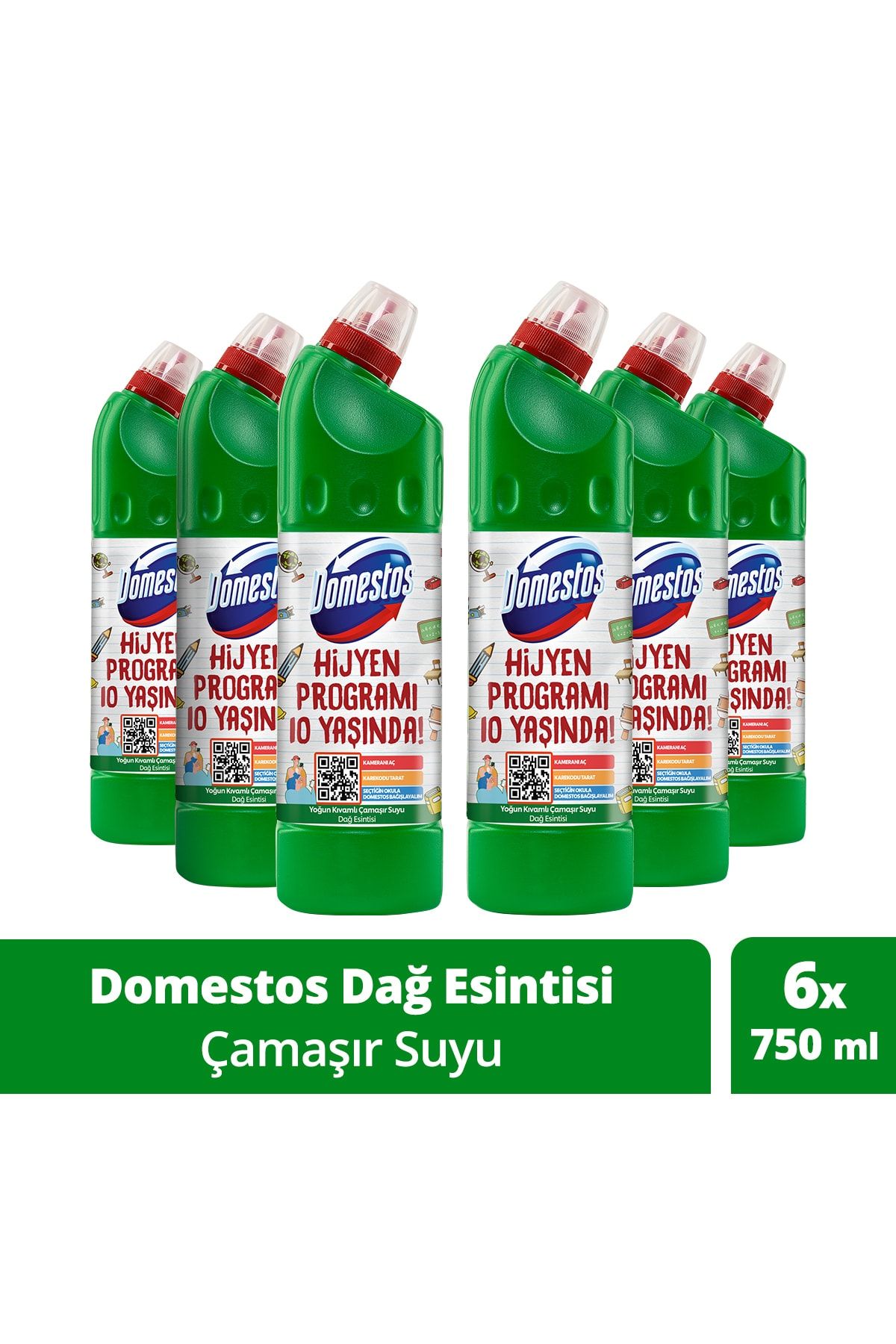 Domestos Yoğun Kıvamlı Çamaşır Suyu Dağ Esintisi Maksimum Hijyen 750 Ml 6 Adet Fiyatı Yorumları 2279