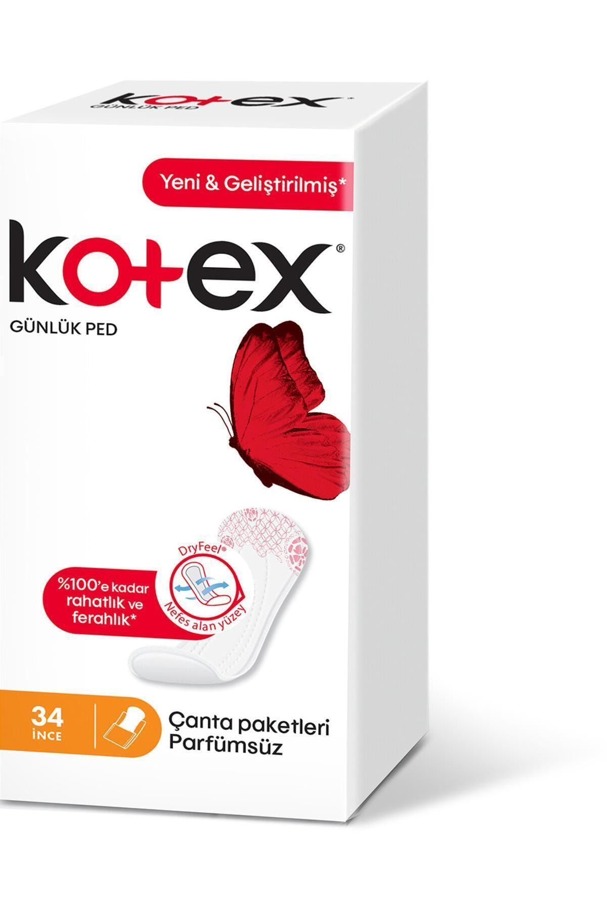 Kotex Lightdays Günlük Ped Parfümsüz Ince 34'lü Parfüm