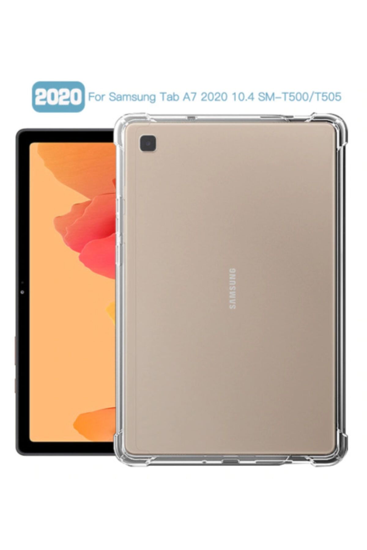 Samsung Galaxy Taba7 10.4 T500 2020 Kılıf Şok Emici Silikon Kapak