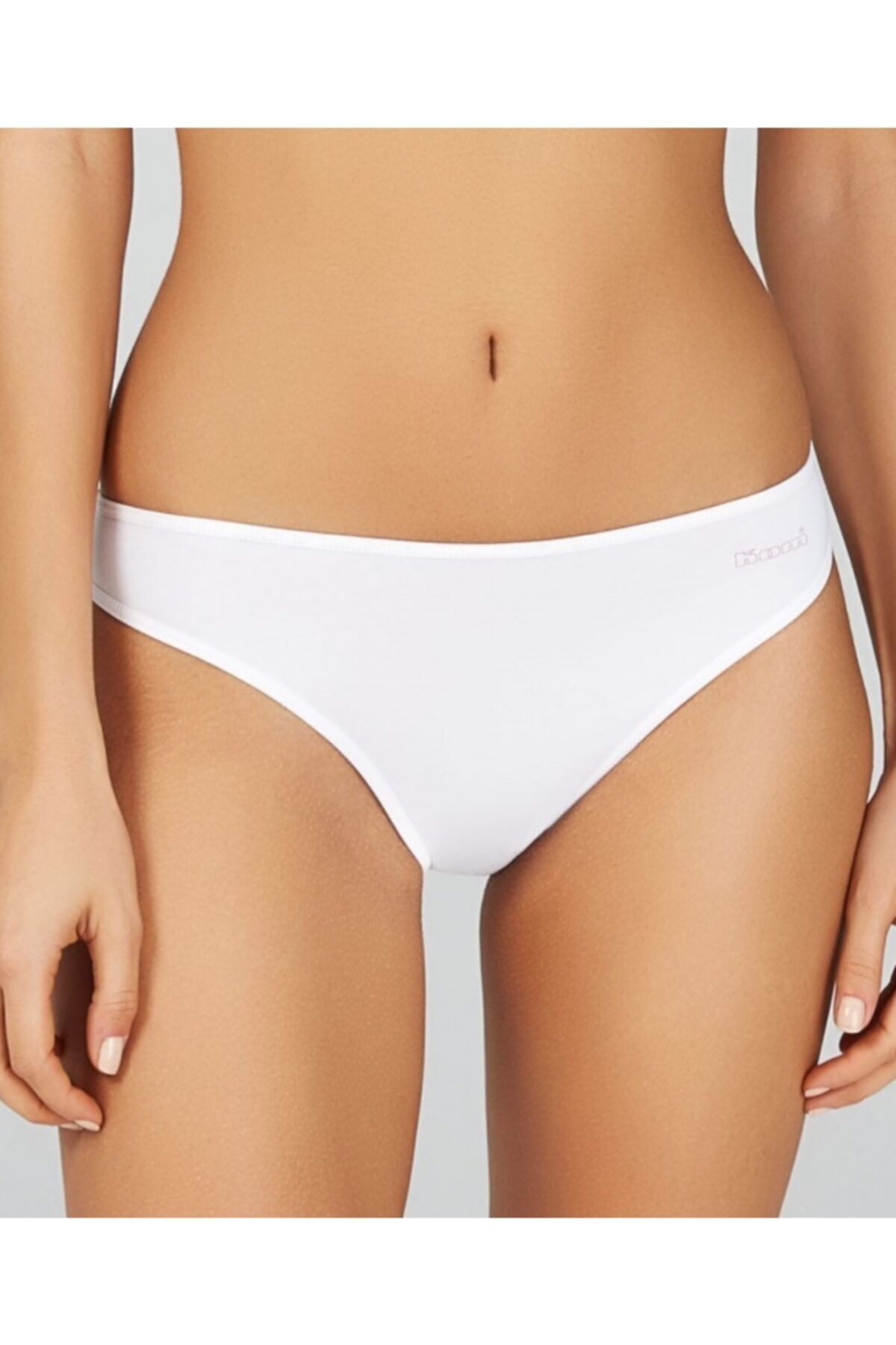 Kom Basıc Külot 2'li Bikini Model Kadın Beyaz