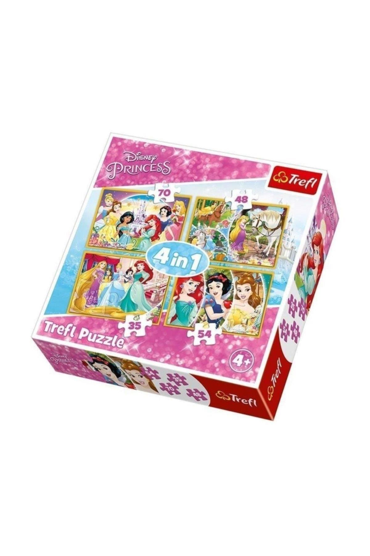 Genel Markalar Çocuk Puzzle Happy Day Of Princesses / Disney Prin 35+48+54+70 Parça 4 In 1 Puzzle