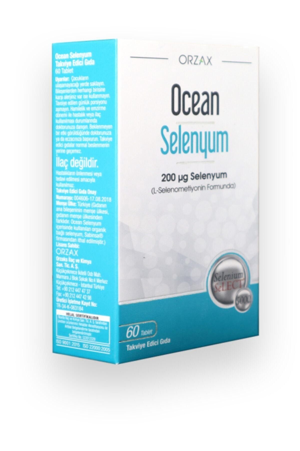 Orzax Ocean Selenyum 200mcg 60 Tablet