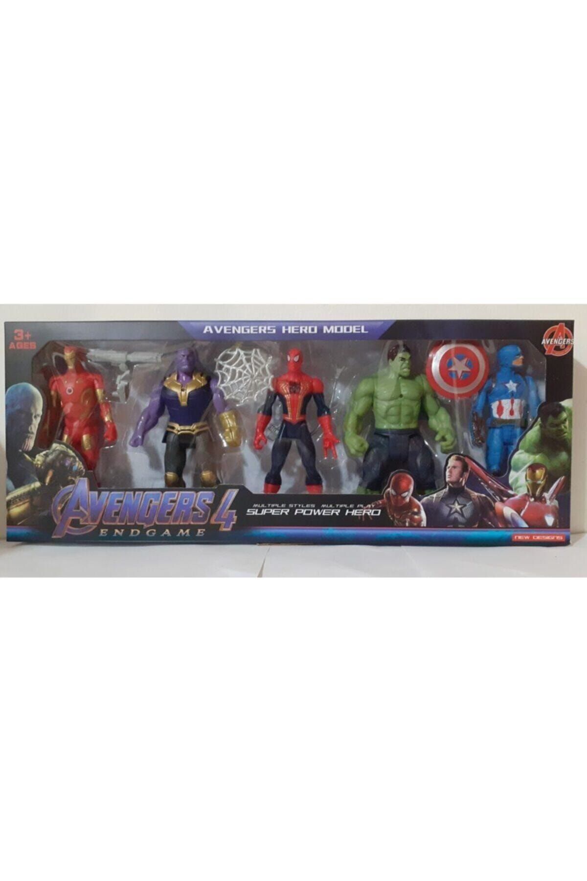 AVENGERS Yenilmezler Hulk Iron Man 5 Li Set 15 Cm Işıklı