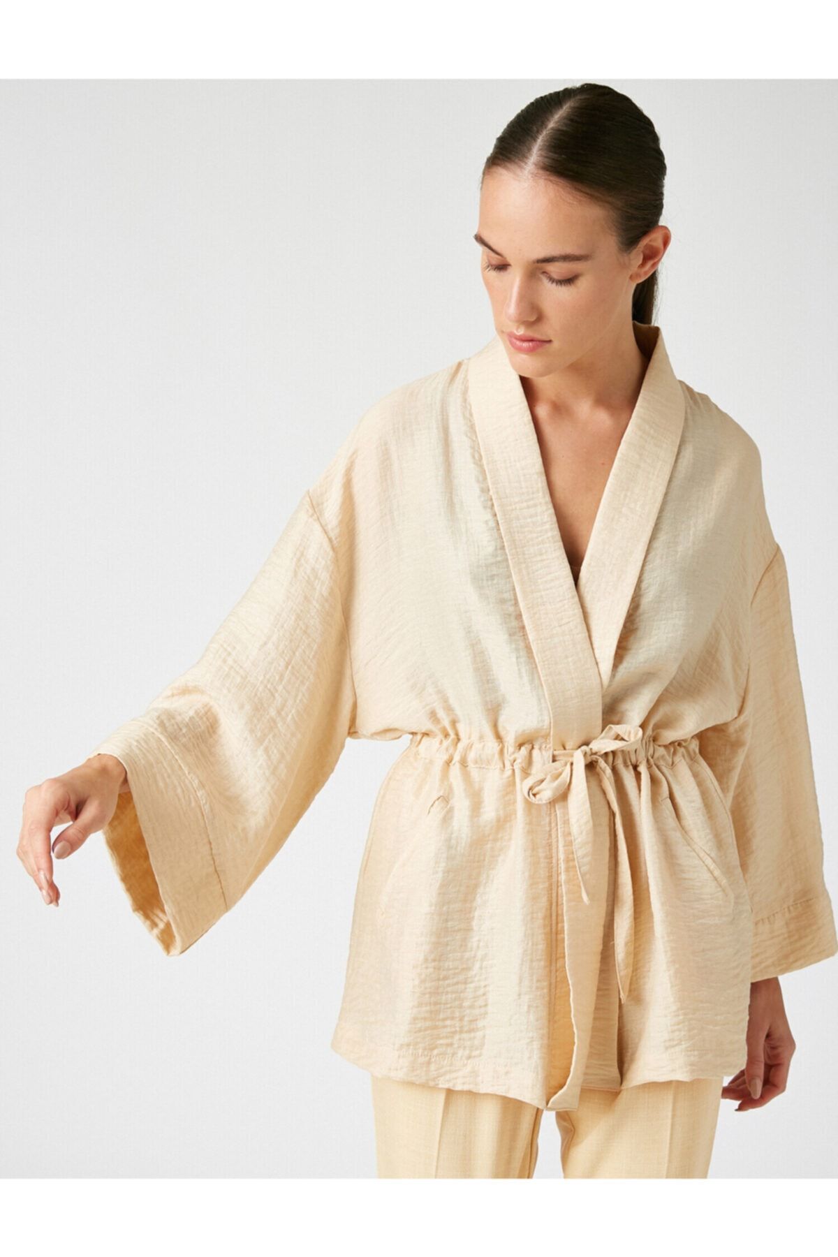 Koton Beli Bağlamalı Kimono