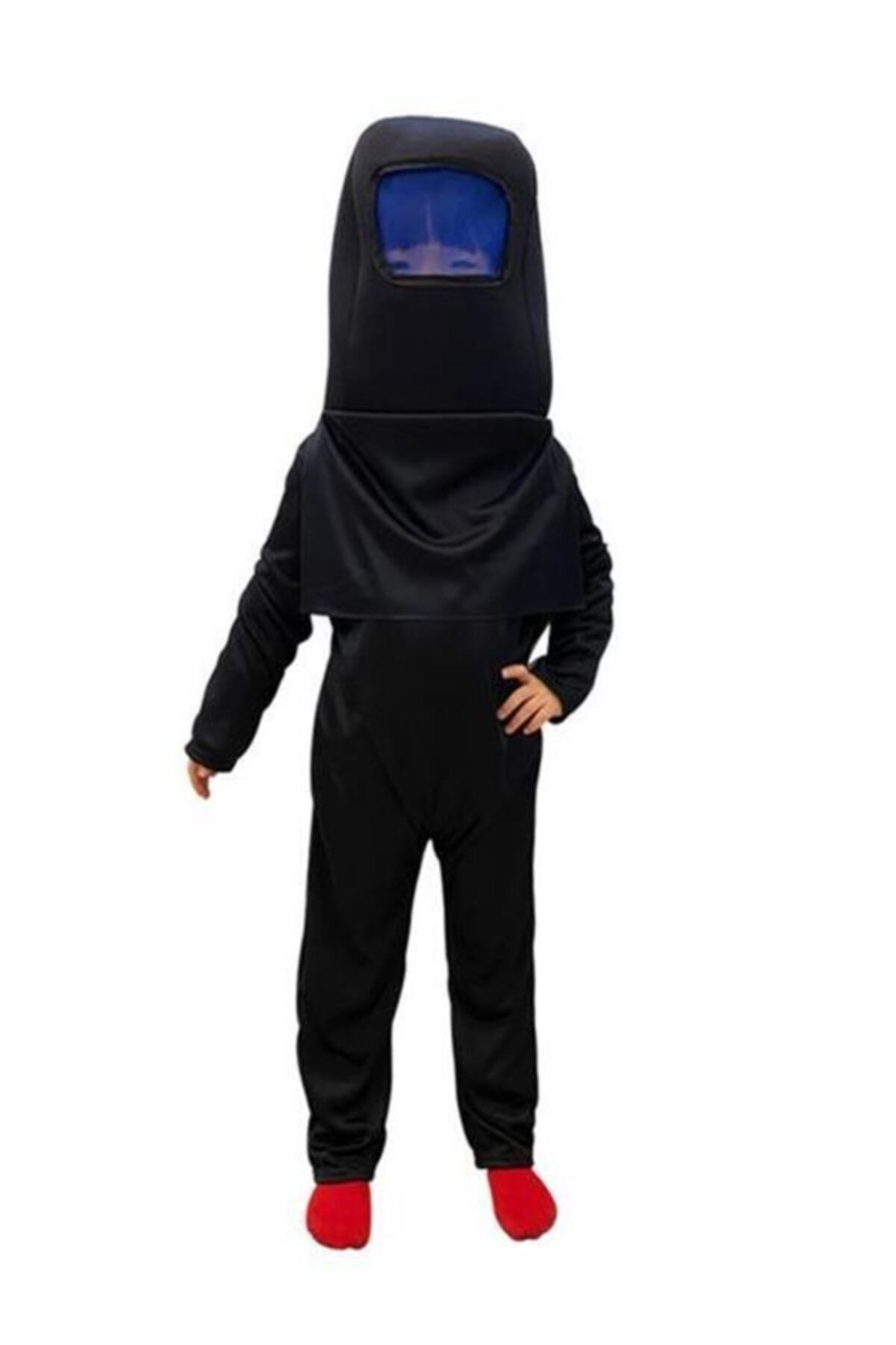 Kostüm Sarayı Among Us Cosplay Uzaylı Astronot Kostümü Siyah