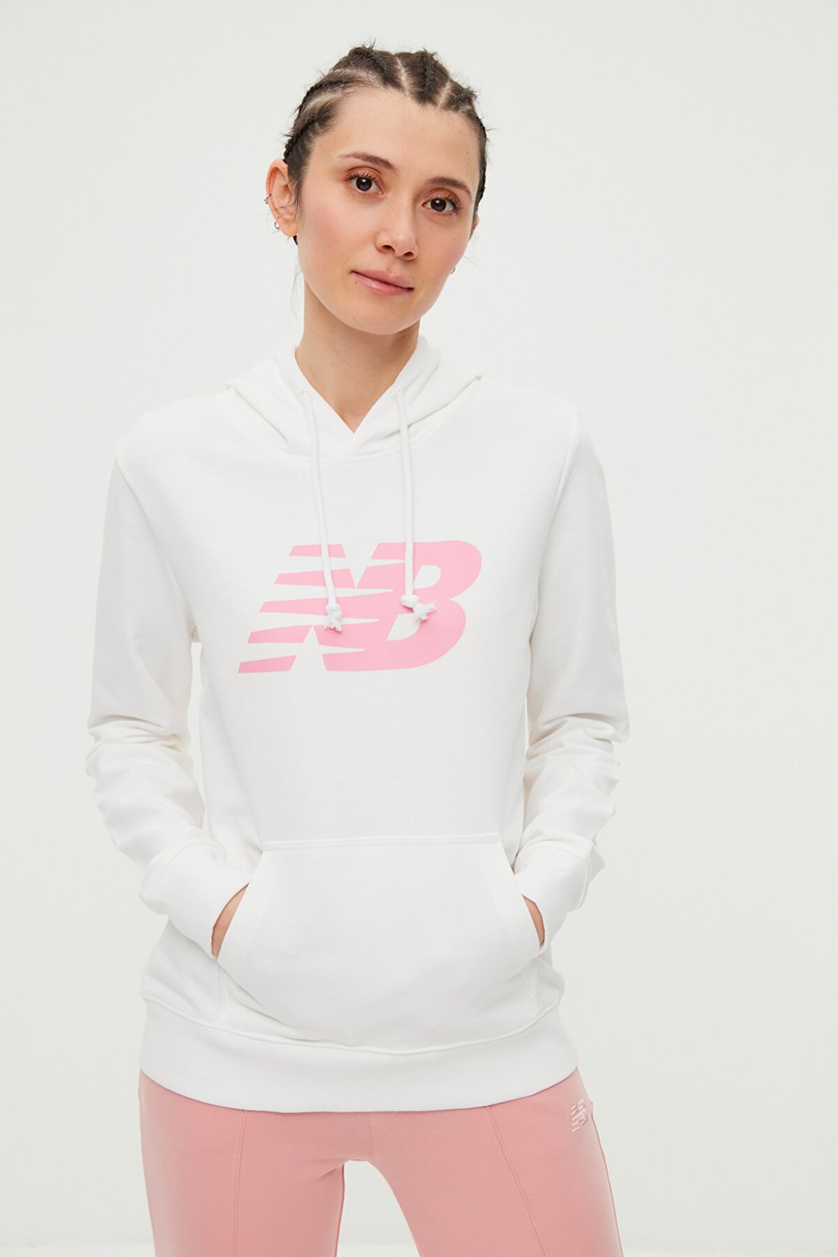 New Balance Kadın Spor Sweatshirt - V-WTH804-WT