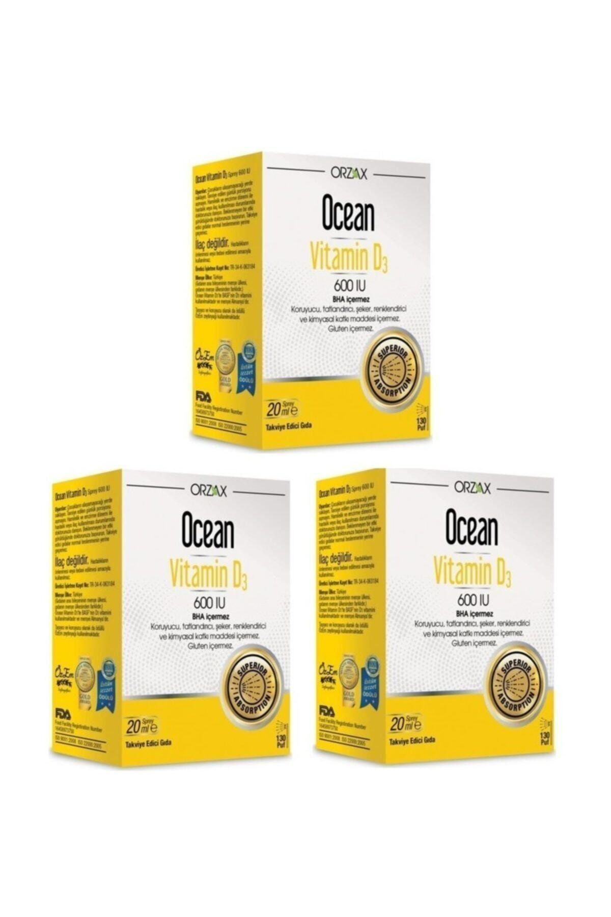 Orzax Ocean Vitamin D3 600 Iu 20 ml