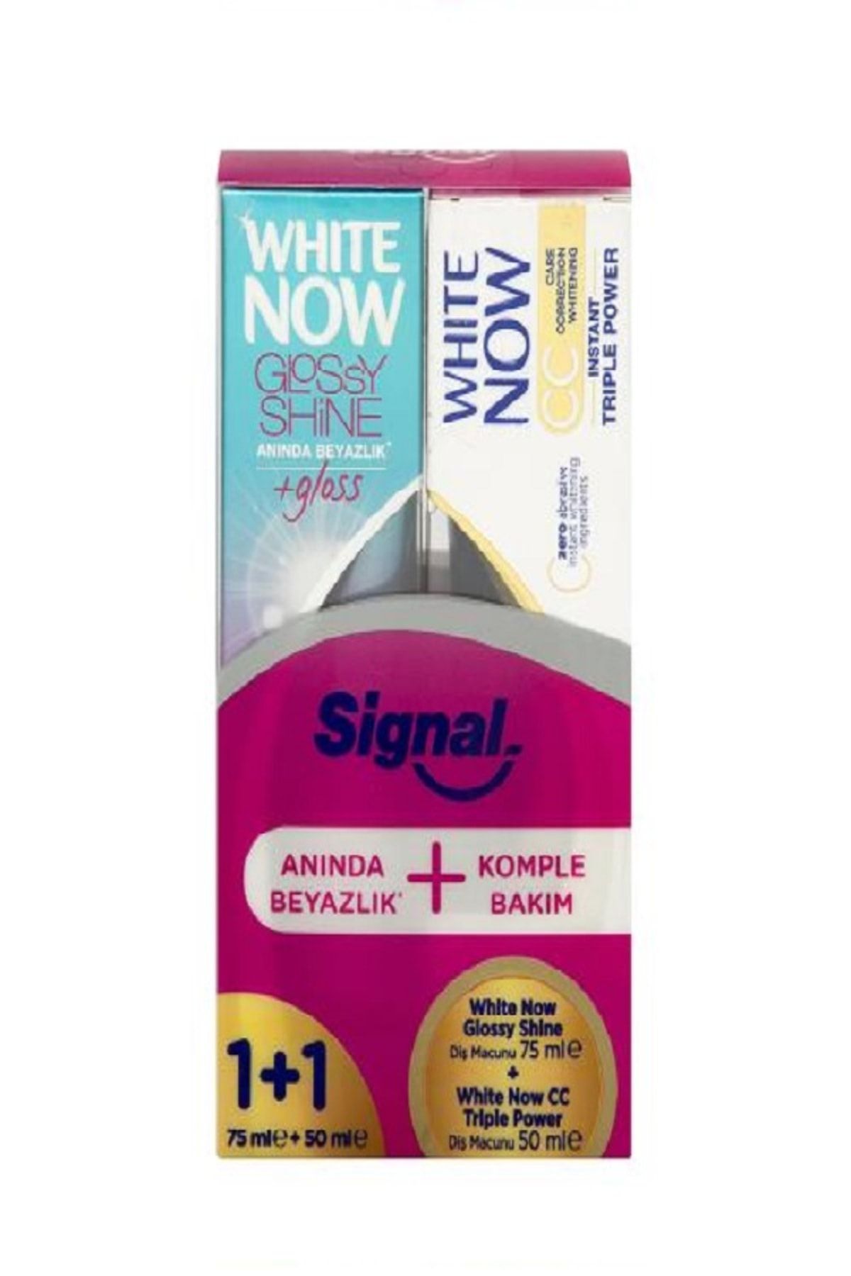 Signal White Now Glossy Shine Diş Macunu 75ML + CCGold 50ML 6X125ML