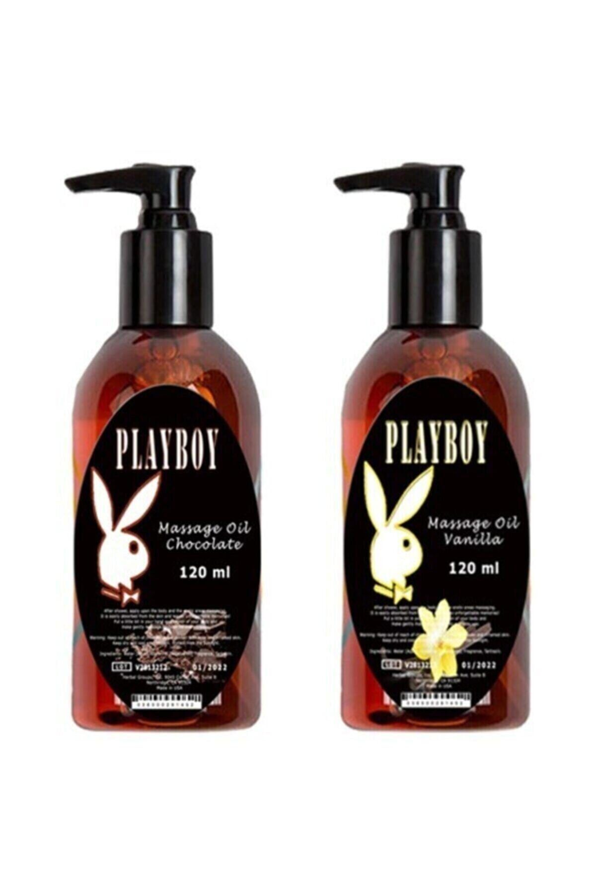 Playboy Chocolate Massage Oil 3 Adet Çikolata Aromalı Vücut Masaj Yağı