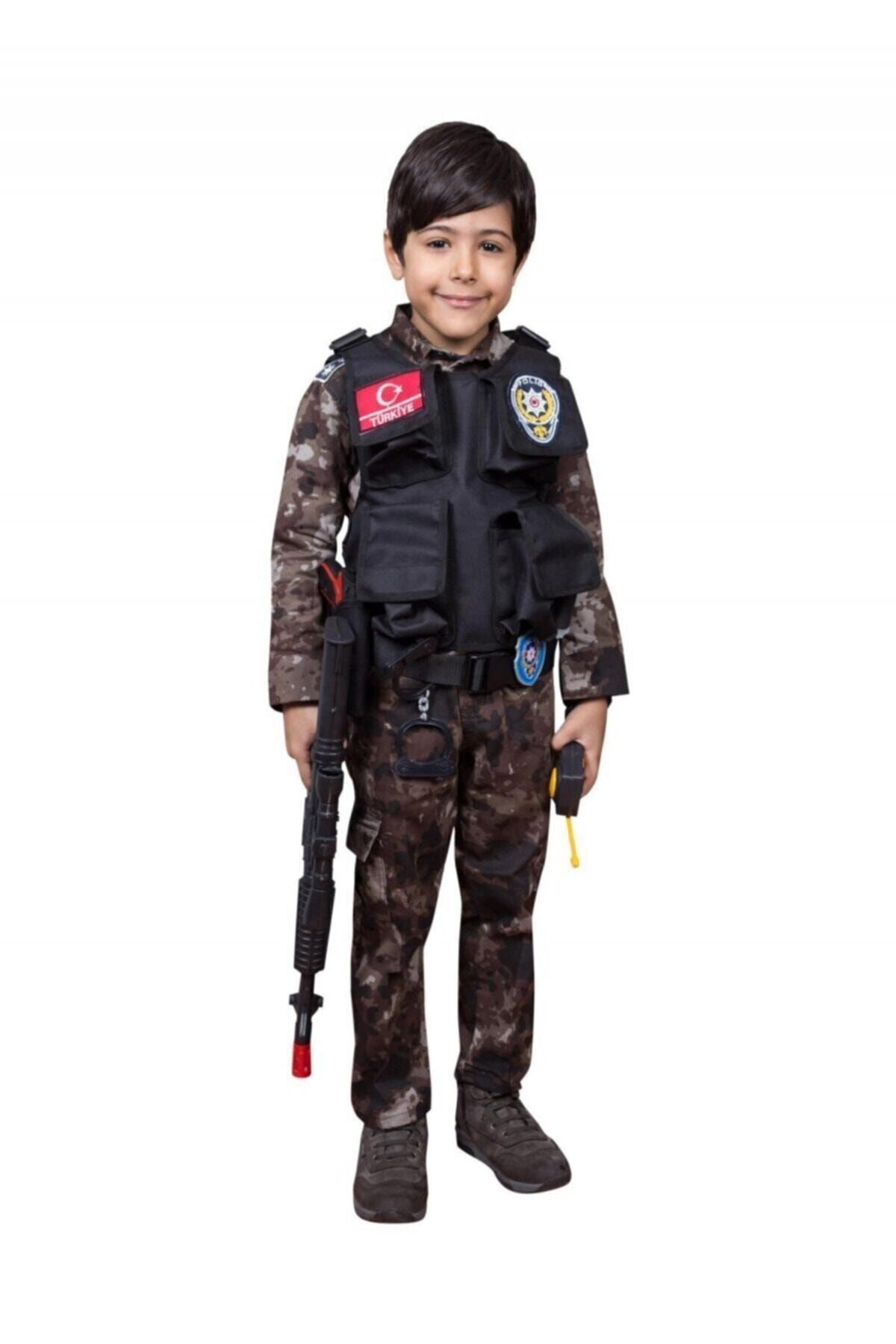 Safari Polis Özel Harekat Polis Operasyonel Çocuk Kostümü