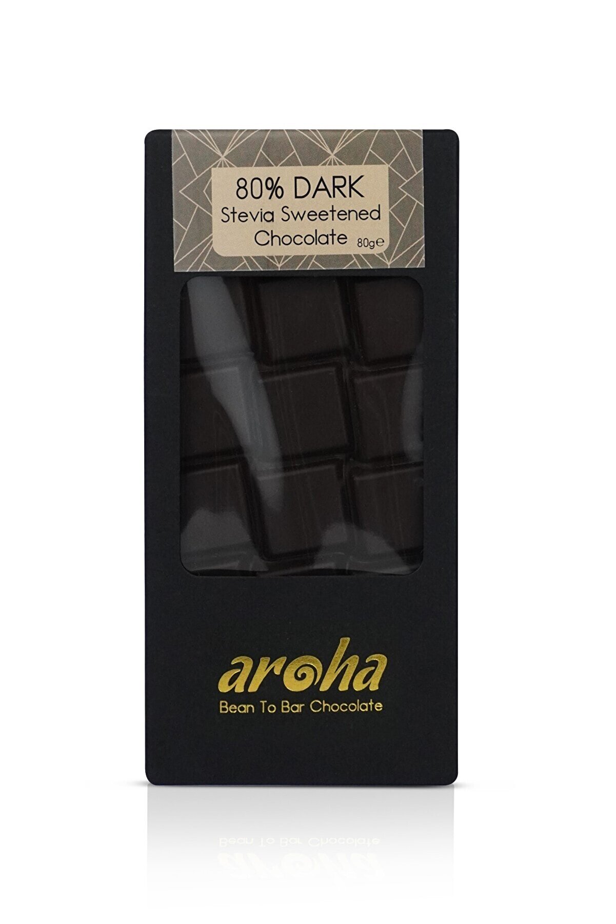 AROHA Stevialı %80 Bitter Çikolata (ketojenik)