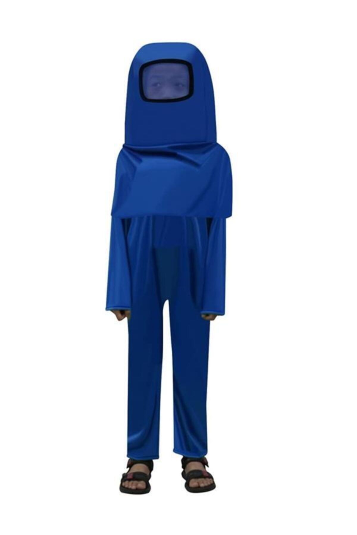 Kostüm Sarayı Among Us Cosplay Uzaylı Astronot Kostümü Mavi