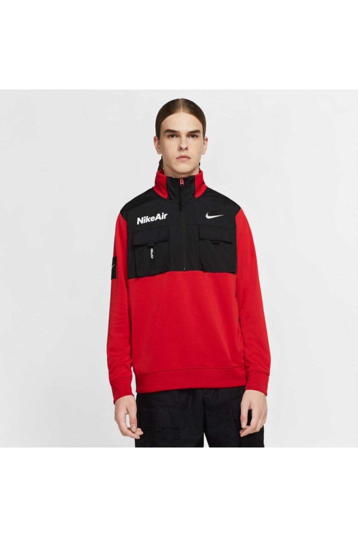 Nike Sportswear Air Erkek Kırmızı Sweatshirt Cu4168 - 657