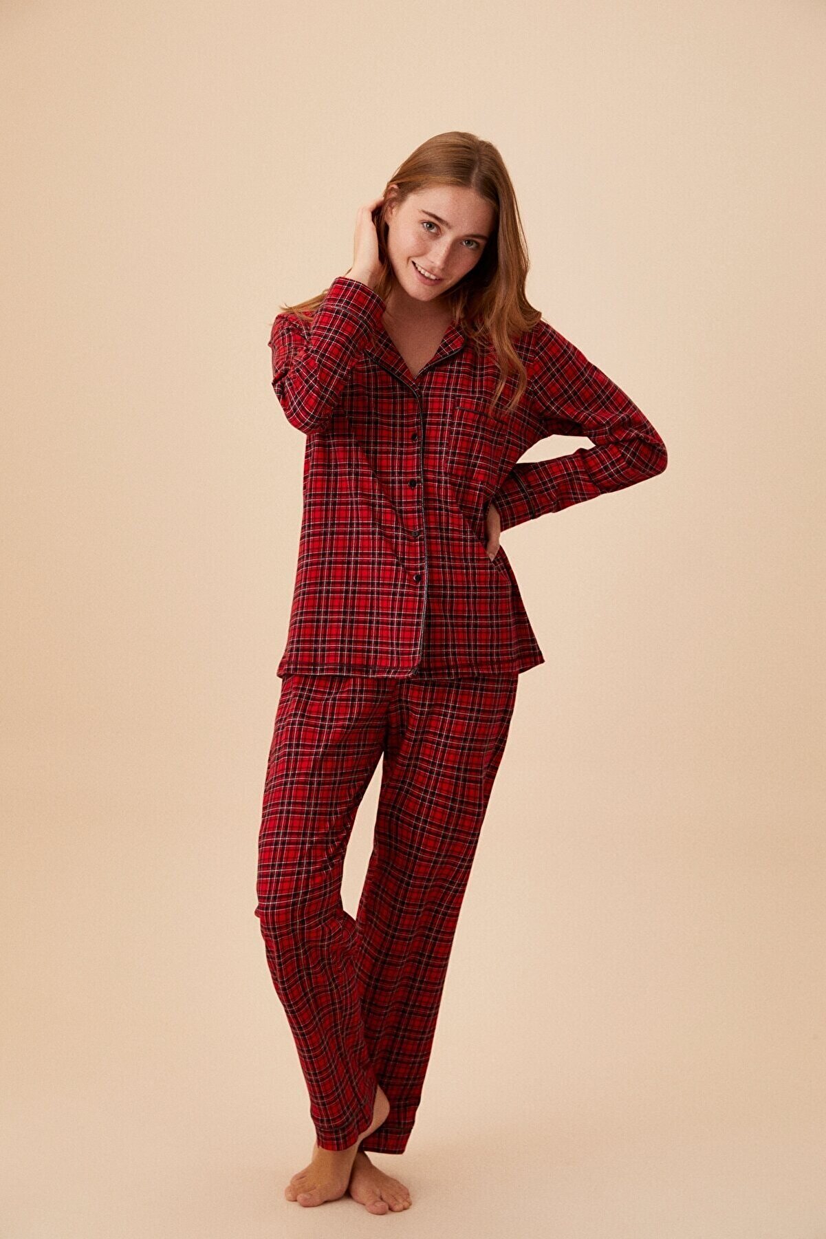 Suwen Cosy Maskulen Pijama Takımı