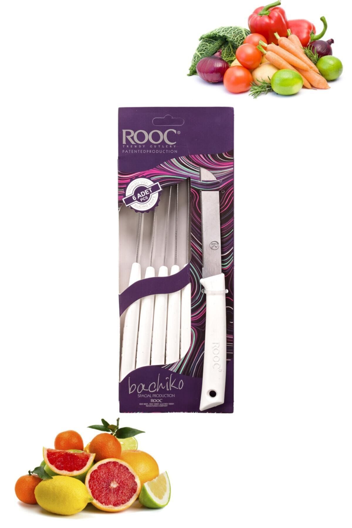 Rooc Bıçak Seti 6 Parça Beyaz Meyve Ve Sebze Bıçağı Takımı