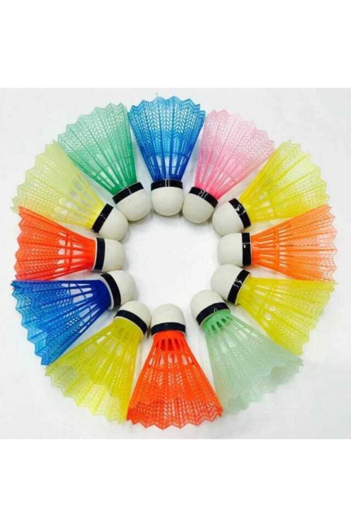 admay 12 Adet Plastik Badminton Topu Renkli