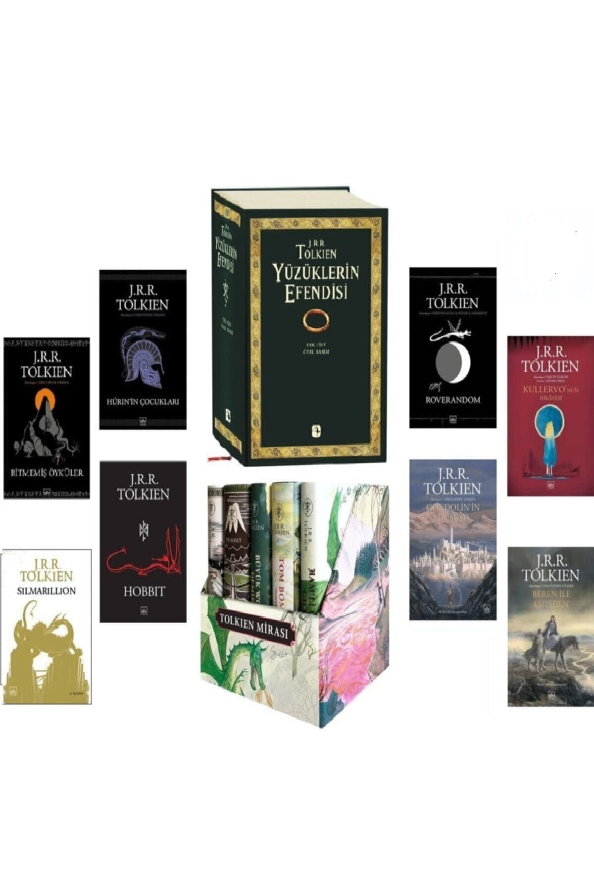 İthaki Yayınları Tolkien Külliyatı 14 Kitap Set Yüzüklerin Efendisi Silmarillion-hobbit-bitmemiş Öyküler-orta Dünya