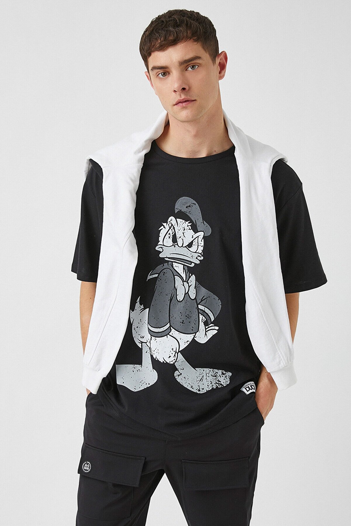 Koton Erkek Lisanslı Baskılı Donald Duck Oversize  Tişört