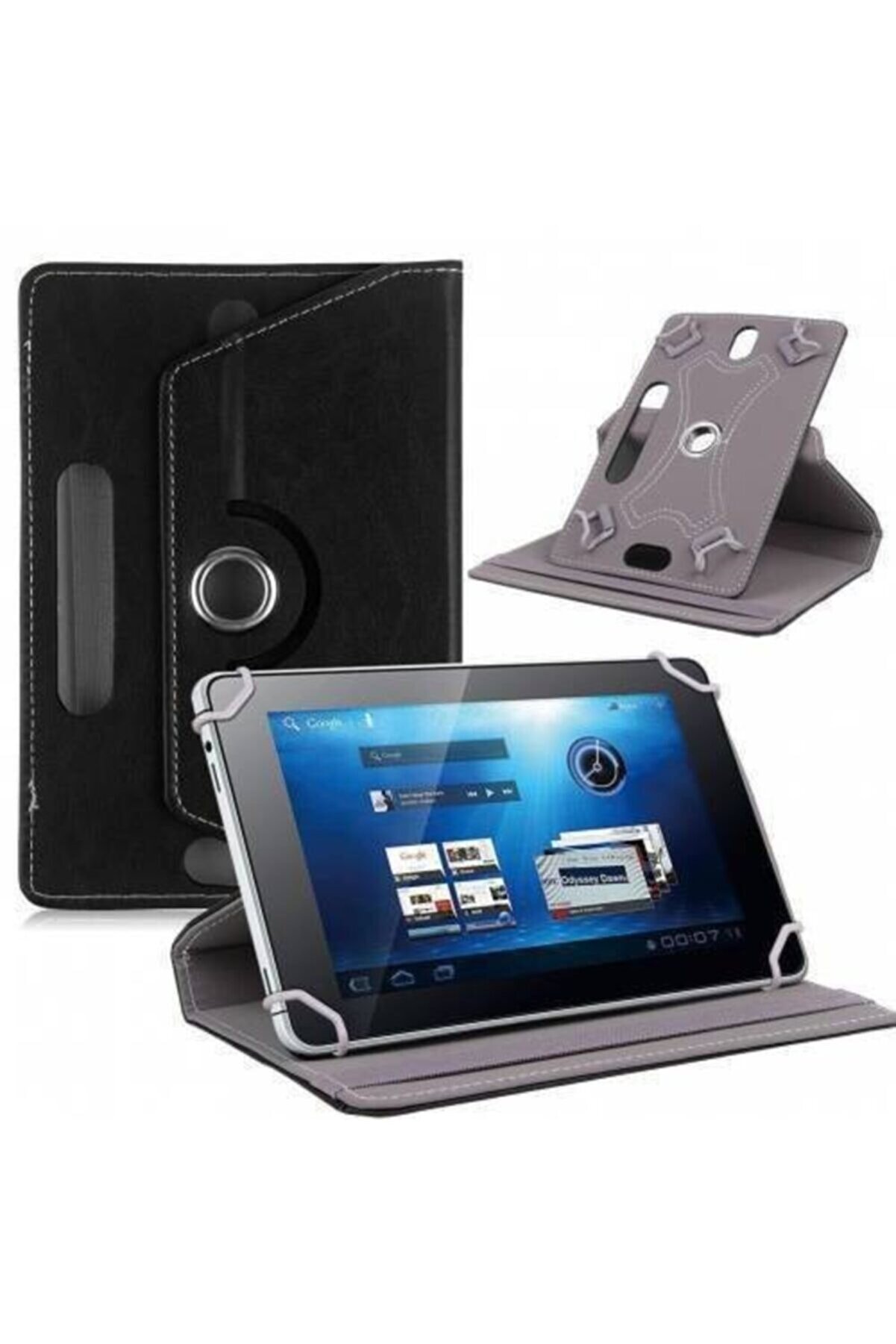 KılıfShop Alcatel 1t 7'' Inç Üniversal Stand Olabilen Dönerli Tablet Kılıfı