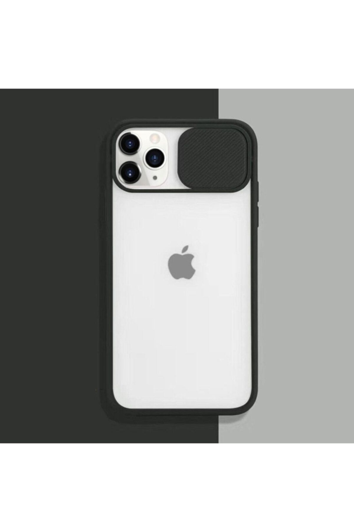 coverest Iphone 11 Pro (5.8'') Kamera Lens Korumalı Sürgülü Lüx Kılıf Siyah