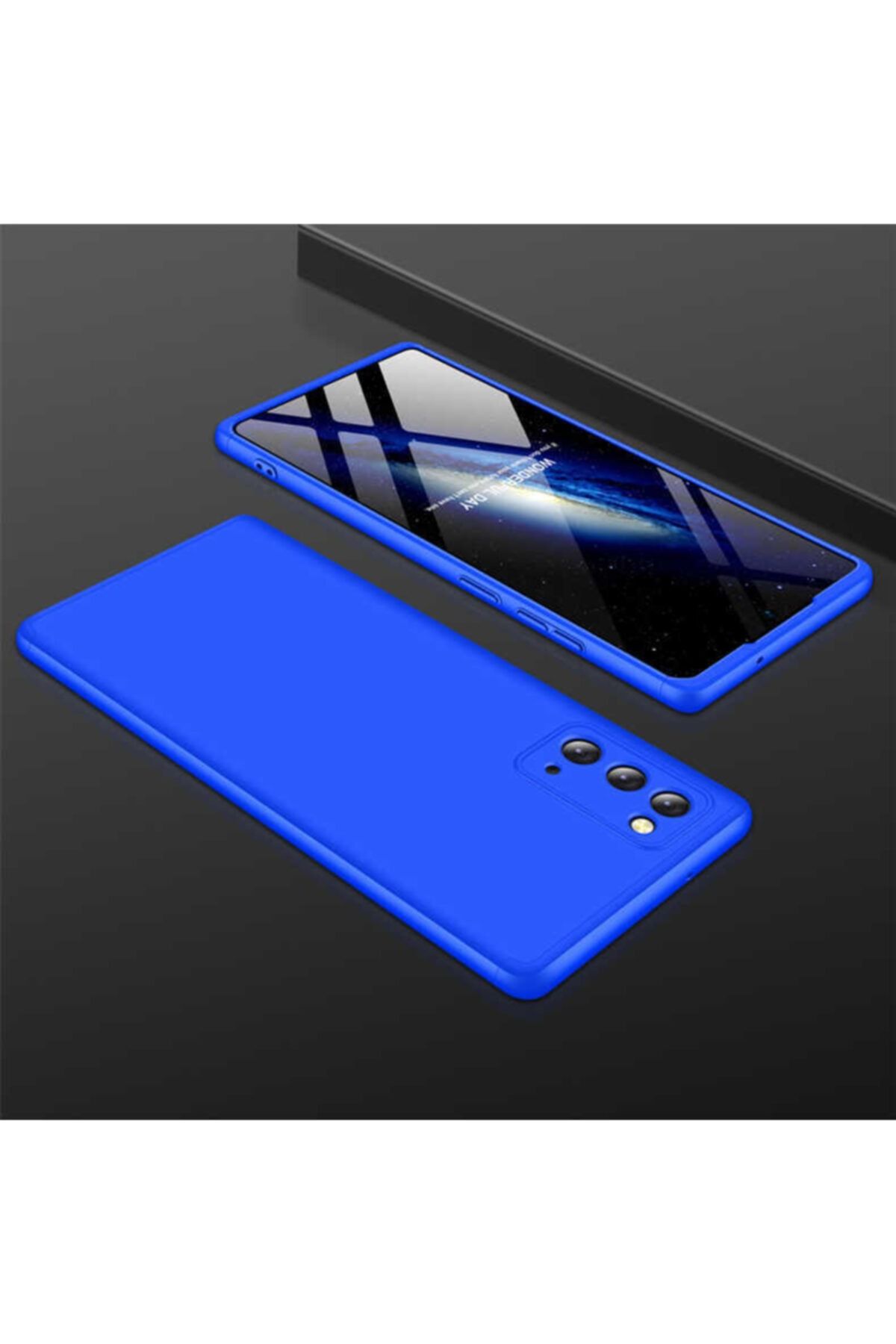 Nezih Case Samsung Galaxy Note 20 Sert Silikon Kılıf (mat Görünüm Ultra Ince) Mavi