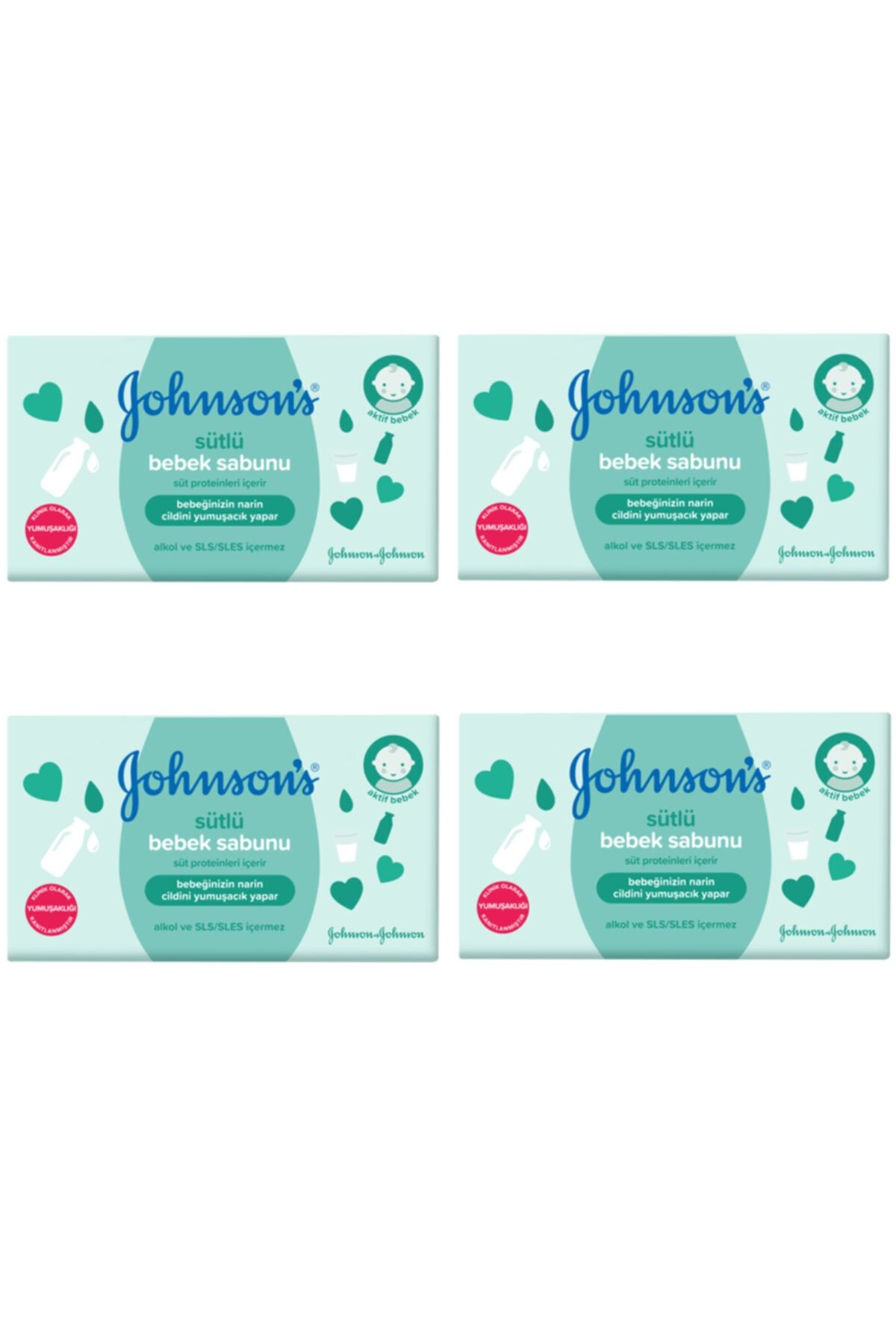 Johnson's Baby Sütlü Bebek Sabunu 100 Gr 4 Lü Paket