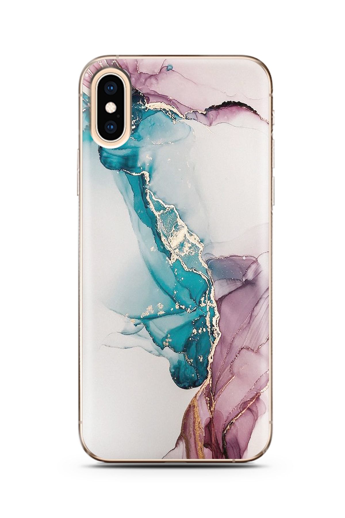 Spoyi Duman Mermer Tasarımlı Süper Şeffaf Silikon Telefon Kılıfı Iphone Xs Max