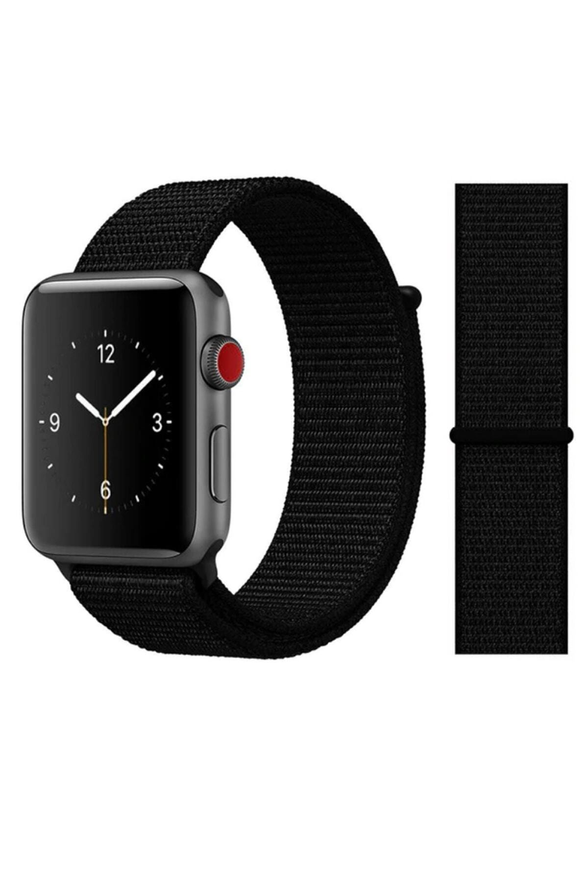Elfia Apple Watch 5 Nesil 44 mm Pastel Renkli Tarz Örgü Saat Kordonu