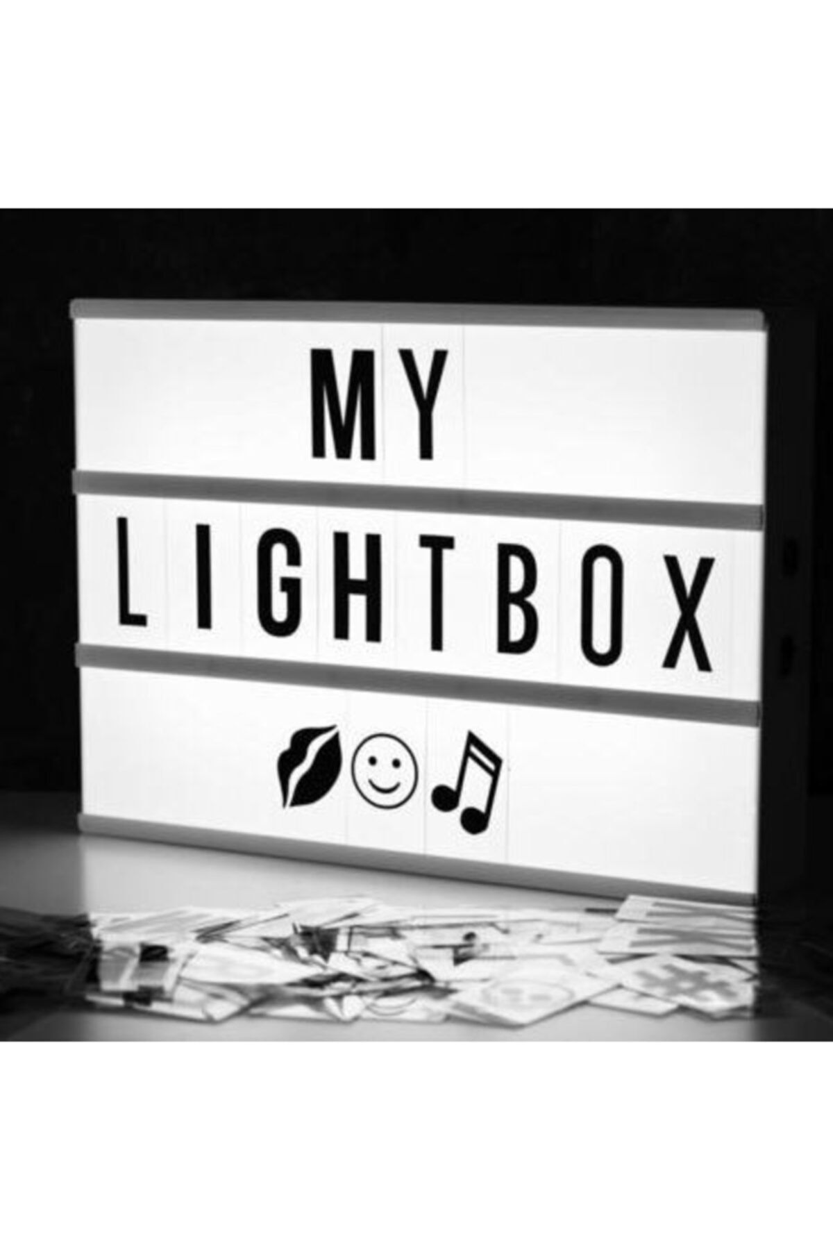MUDOS Lightbox A4 - Işıklı Yazı Panosu 90 Harf 96 Hafli Büyük Boy-90 Hafli Büyük Boy