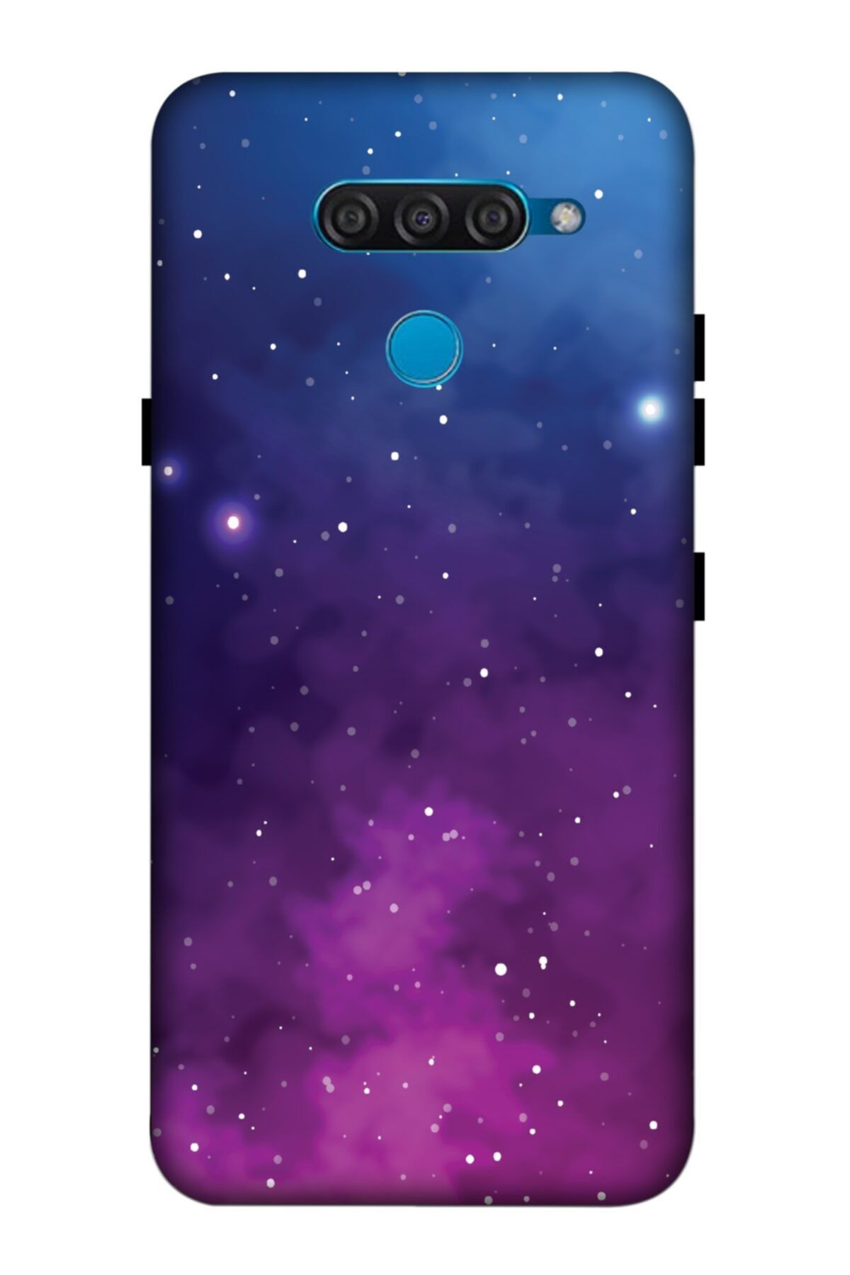 LG Q60 Kılıf Baskılı Desenli Zipax A++ Silikon Galaksi