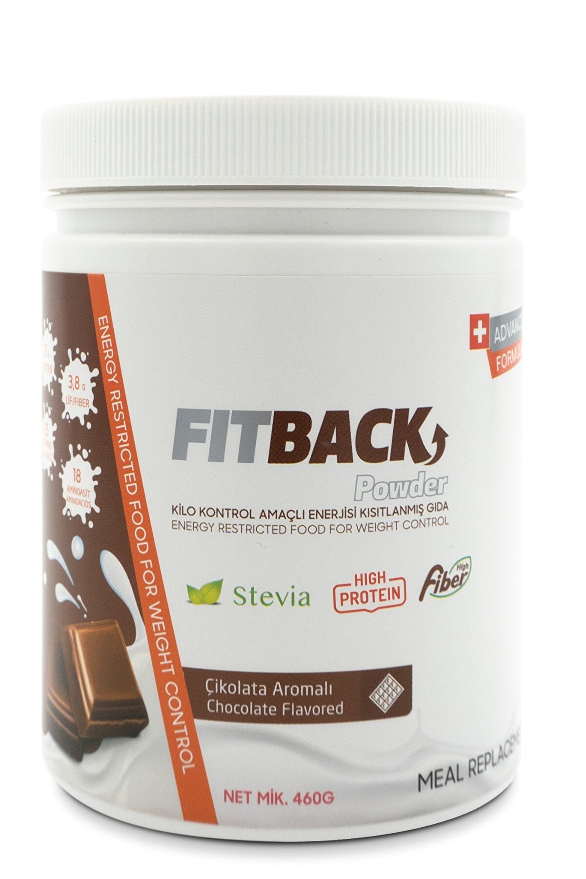 Fitback Powder Kilo Kontrolü Çikolata Aromalı (460 Gram)