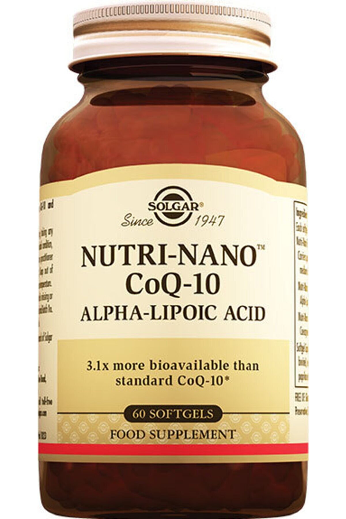 Solgar Nutrinano Coq10 Alpha Lipoic Acid 60 Kapsül Alfa Lipoik Asid