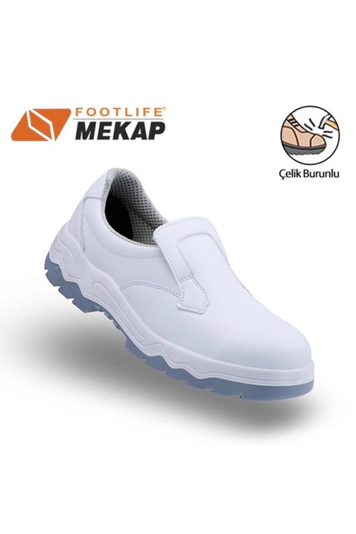 REM İŞ ELBİSELERİ Sağlıkçı Beyaz Çelik Burunlu Iş Ayakkabısı