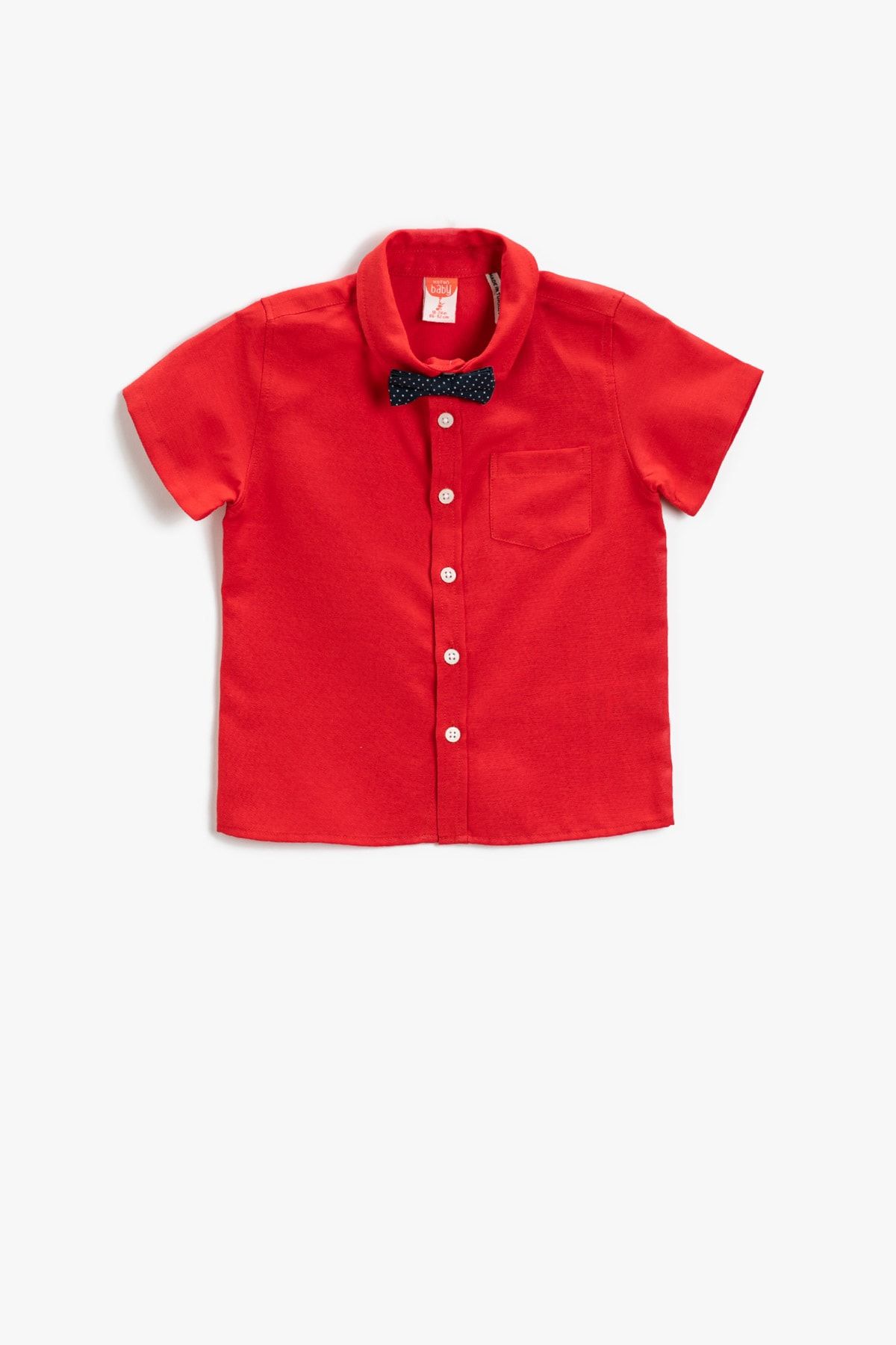 Koton Erkek Bebek Giyim Gömlek 2YMB66010GW Kırmızı Kırmızı
