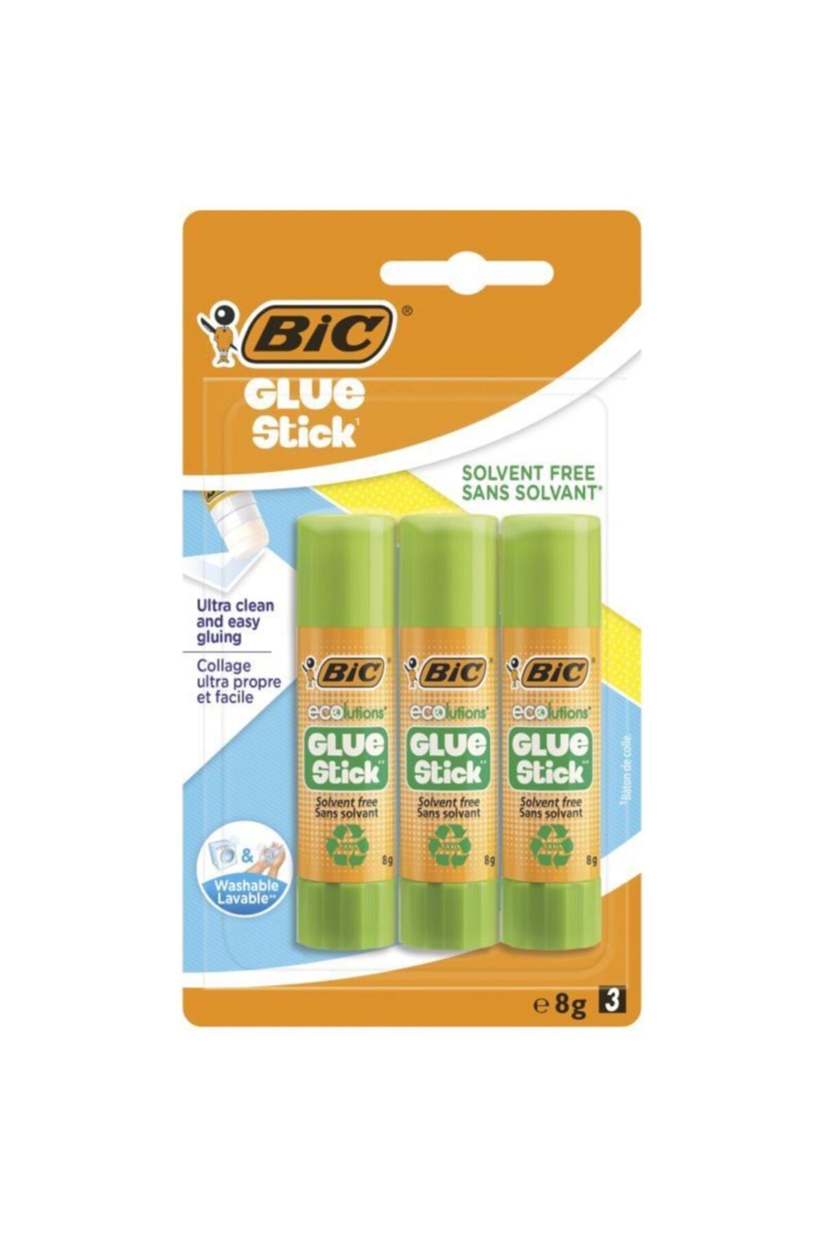 Bic Eco Glue Stick Yapıştırıcı 8gr 3'lü Blister