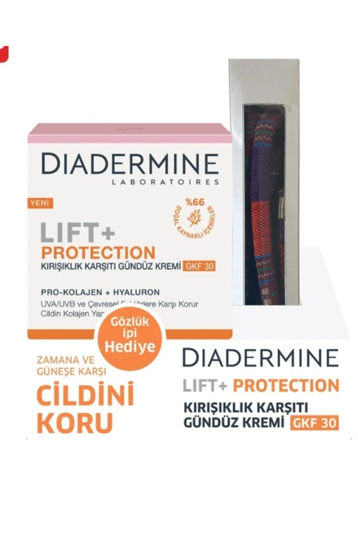 Diadermine Lift+ Sun Protect Gündüz Kremi Spf 30 50 Ml Ve Gözlük Ipi Seti