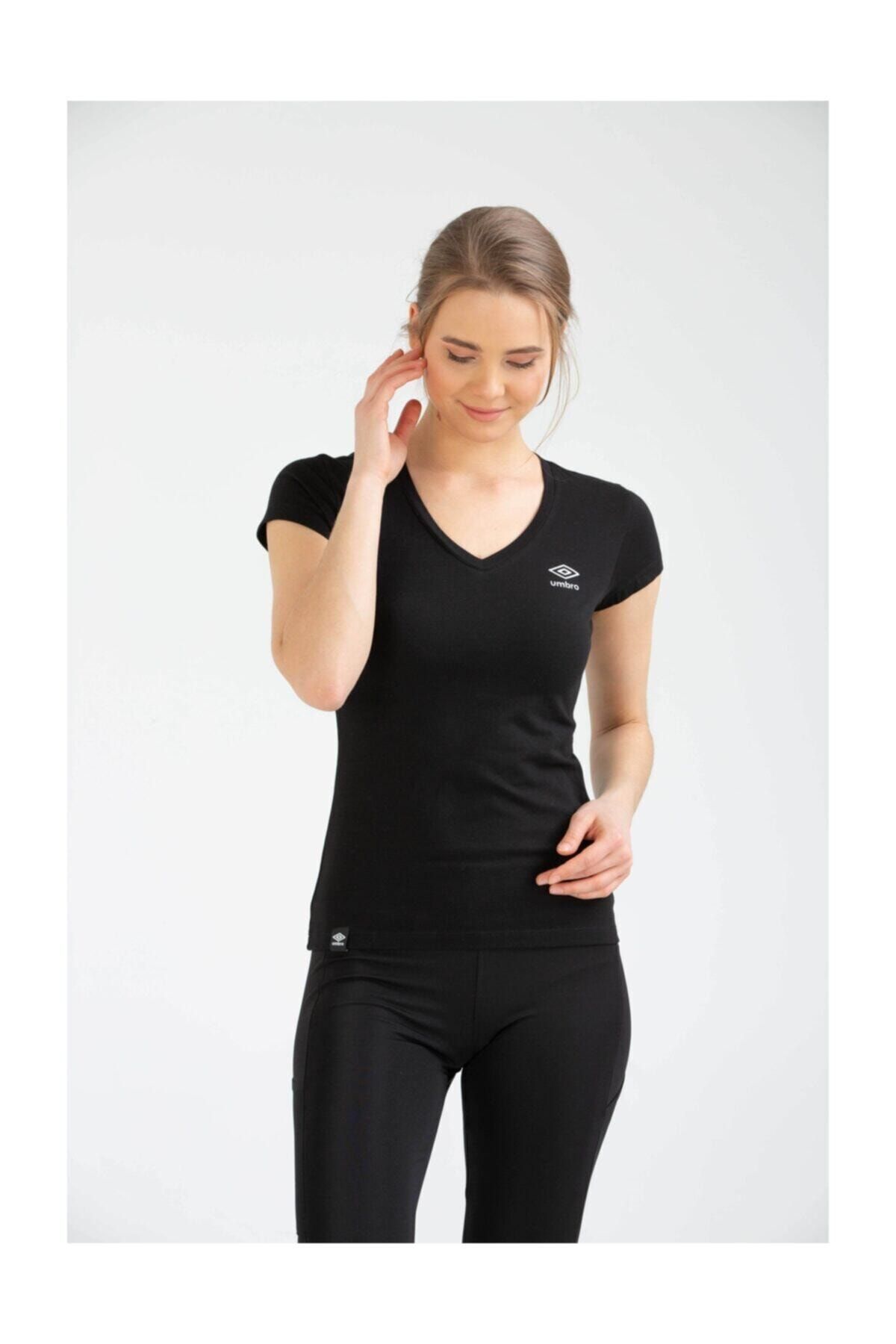 Umbro Kadın Siyah T-shirt Vf-0021 Ecc