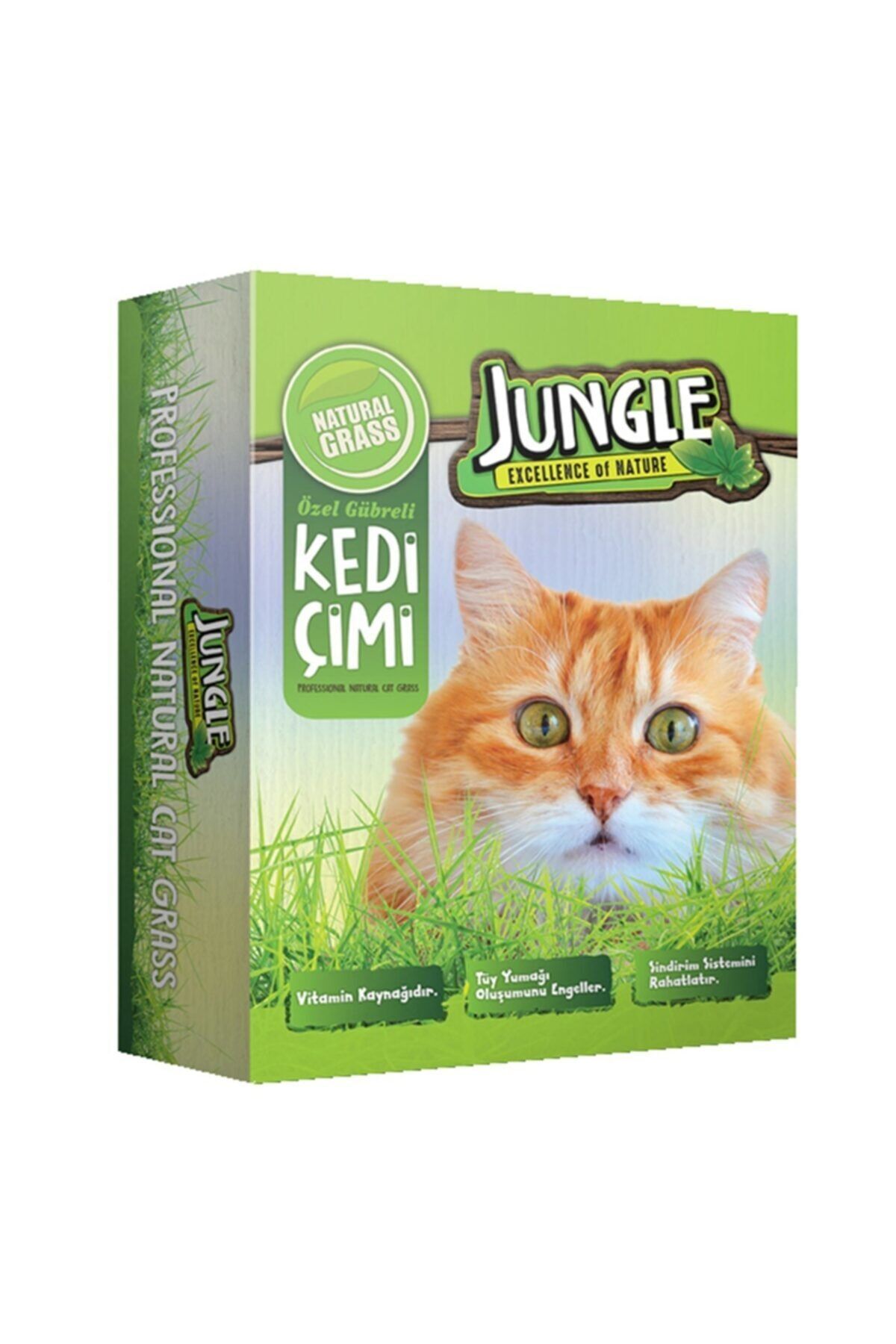 Jungle Kedi Çimi Kutulu (fileli)