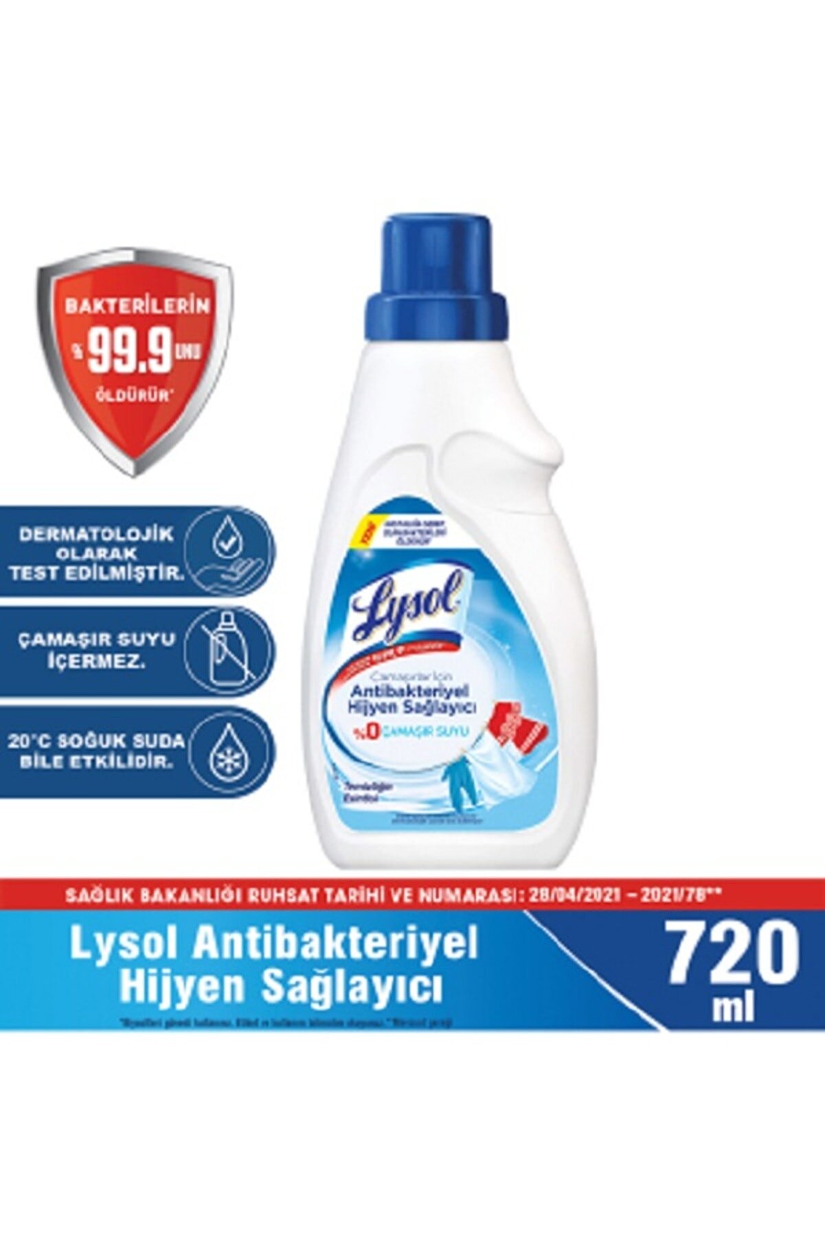 Lysol Çamaşırlar için Antibakteriyel Hijyen Sağlayıcı 720 ml