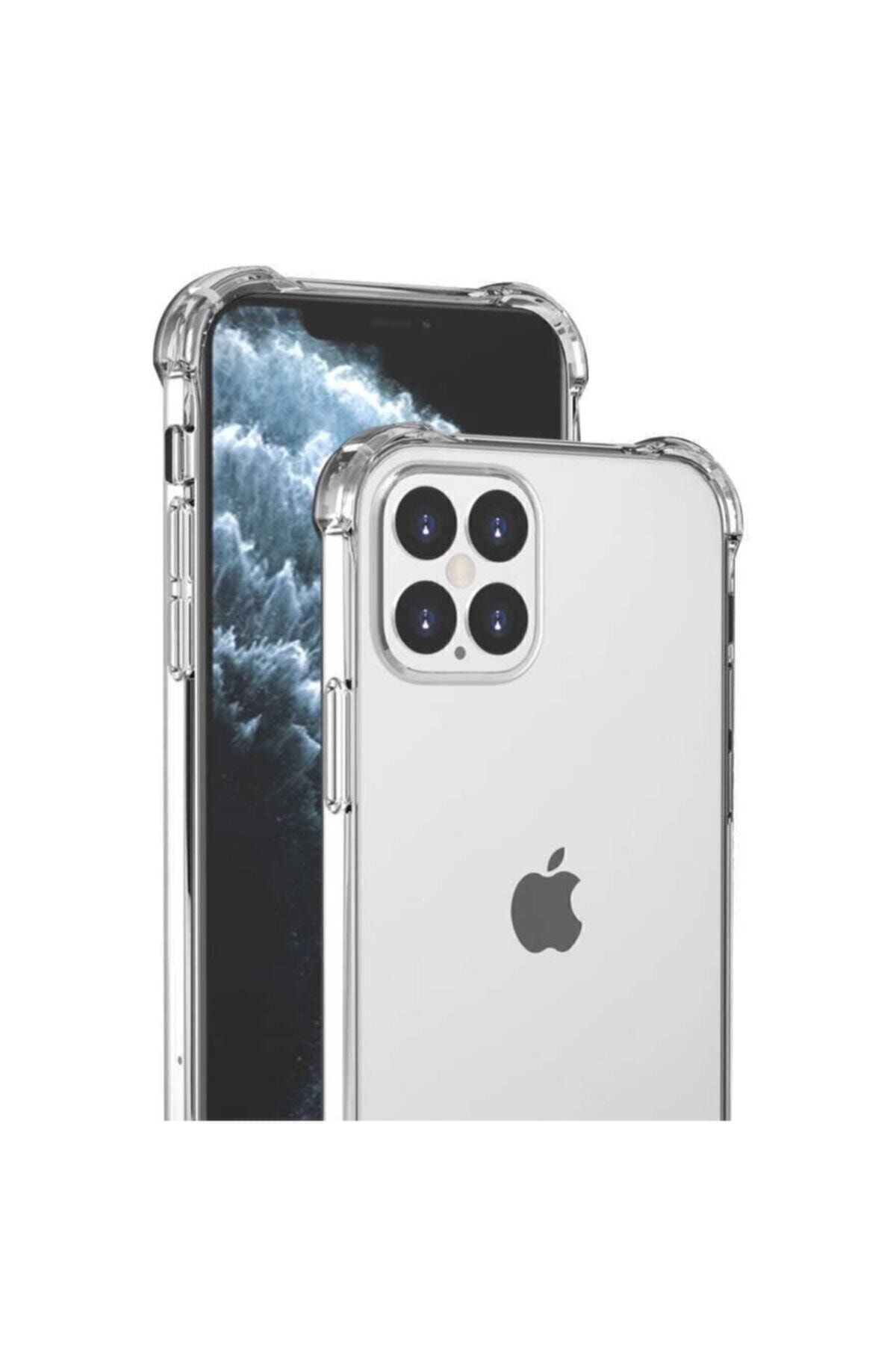 EHZ TEKNOLOJİ Apple ıphone 13 Pro Max Darbelere Karşı Dayanaklı Şefaf Tam Koruma Silikon Kılıf