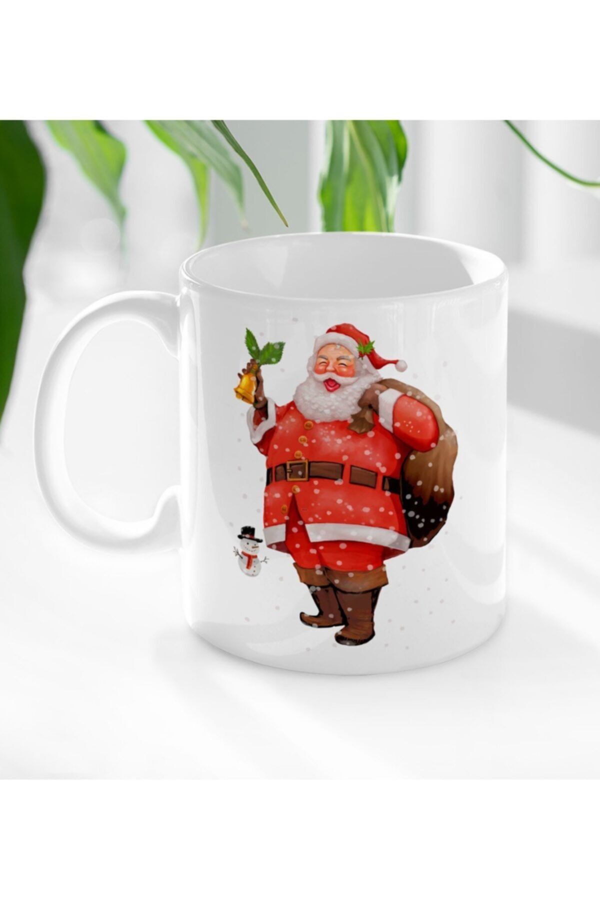 Bk Gift Gift Noel Baba Tasarımlı Beyaz Kupa Bardak-2